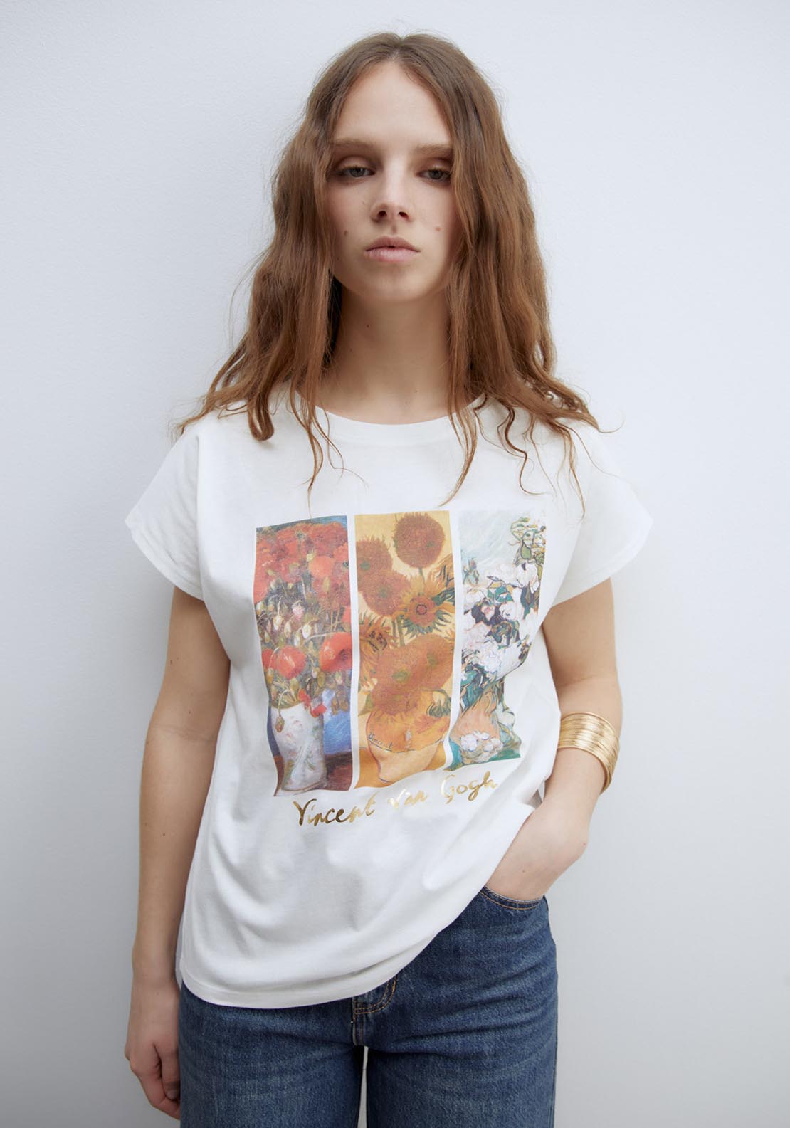 Sfera Licensed Flowers T-Shirt - White 1 Shaws Department Stores