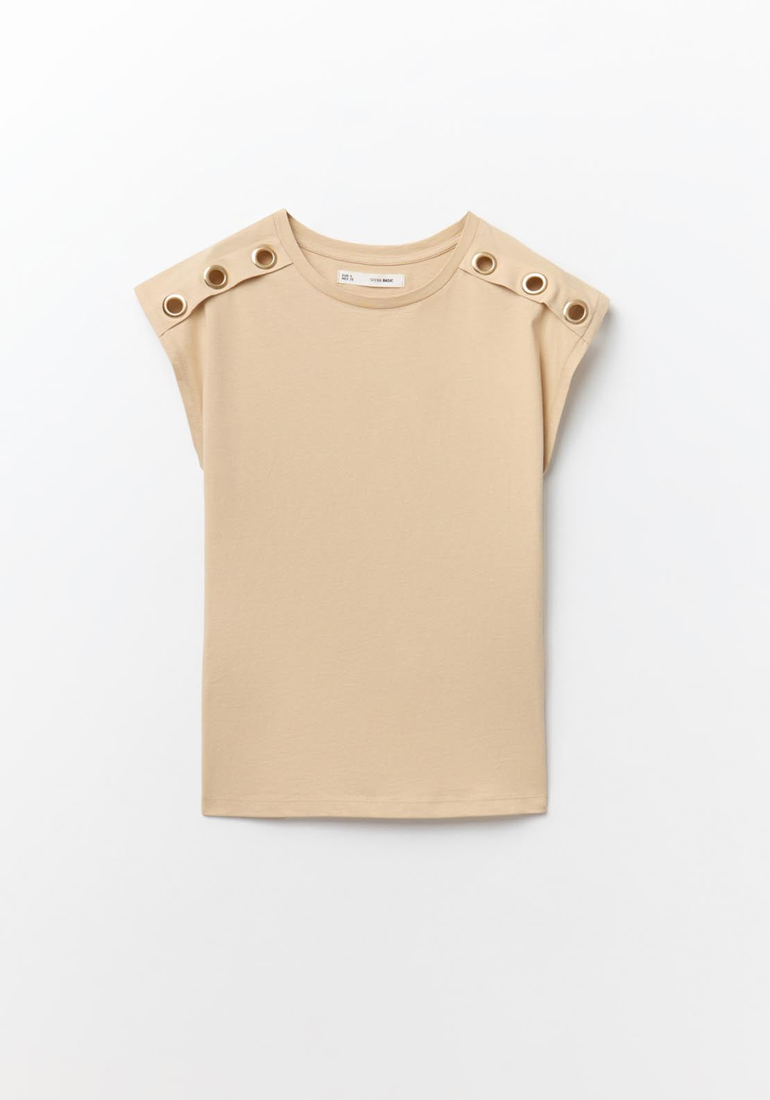 Sfera Metallic Eyelets T-Shirt - Toasted 6 Shaws Department Stores