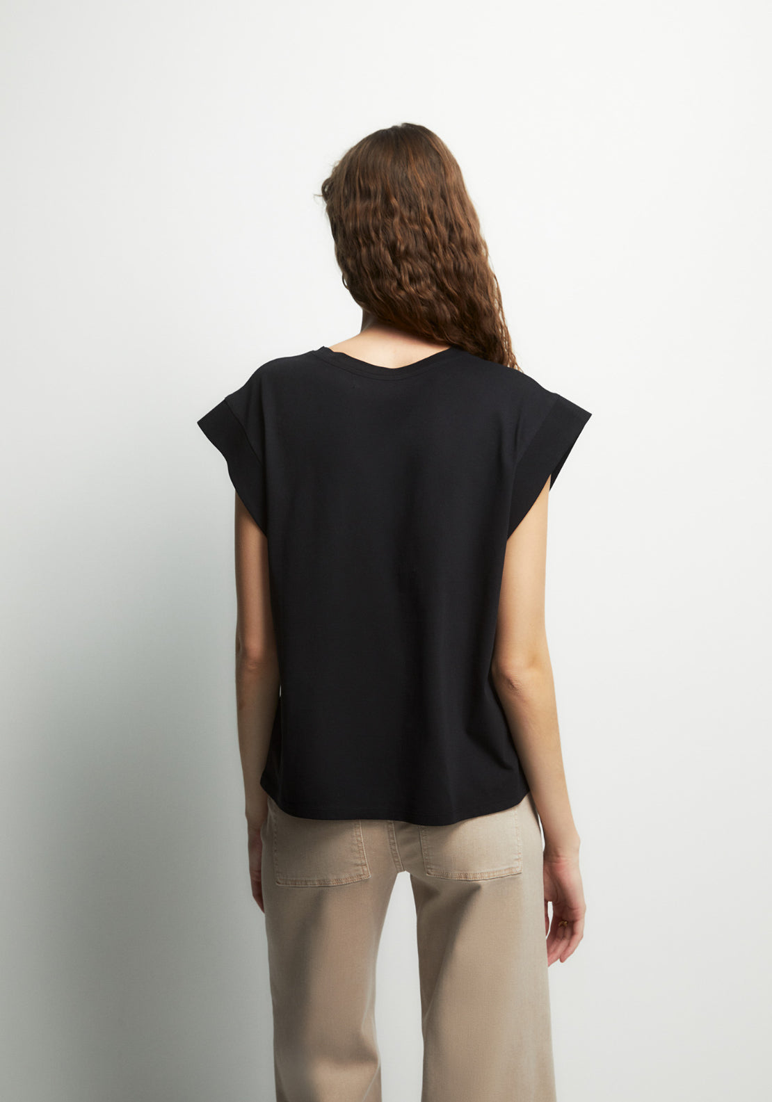 Front Graphic Top - Black