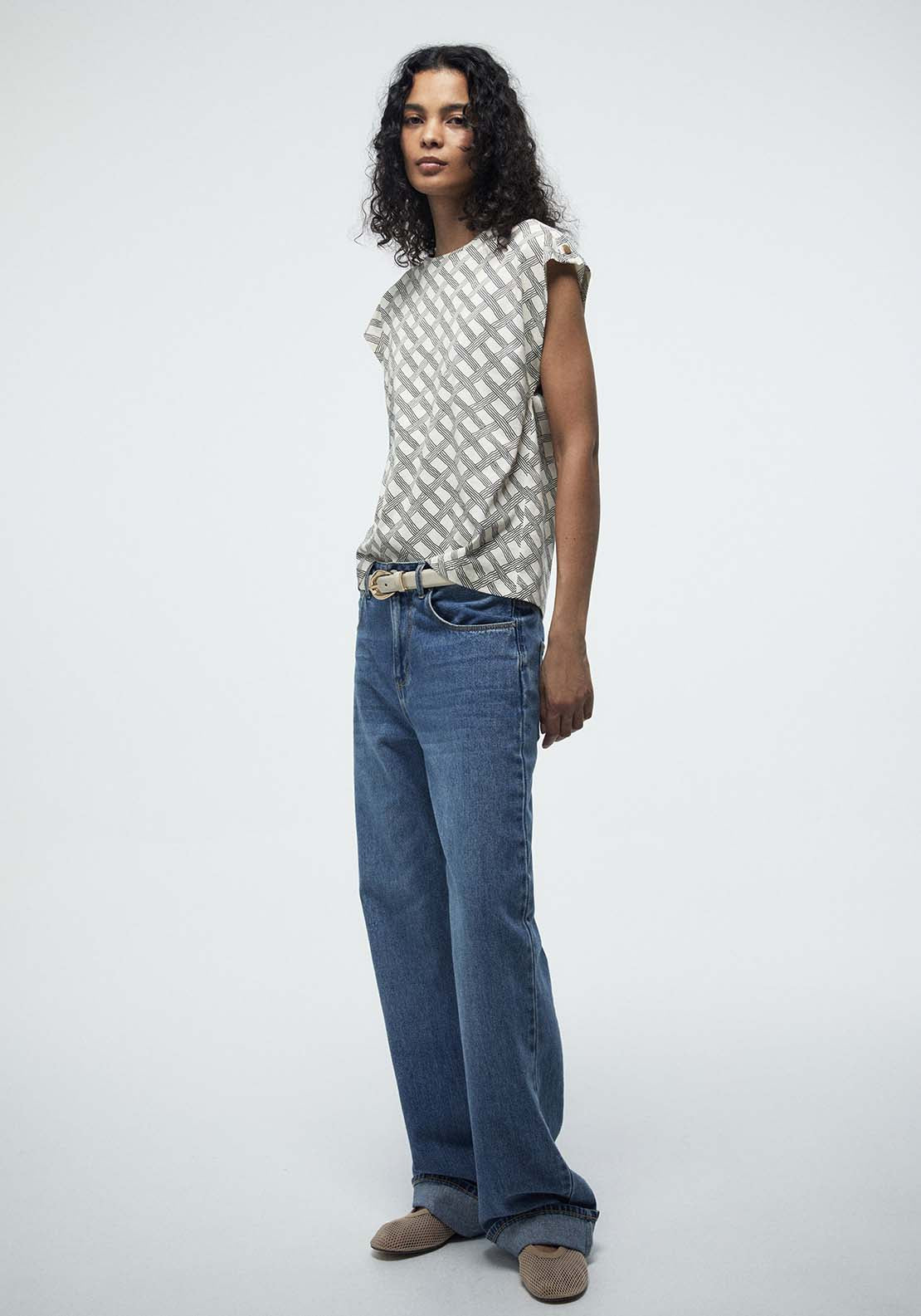 Basic Printed T-Shirt - White