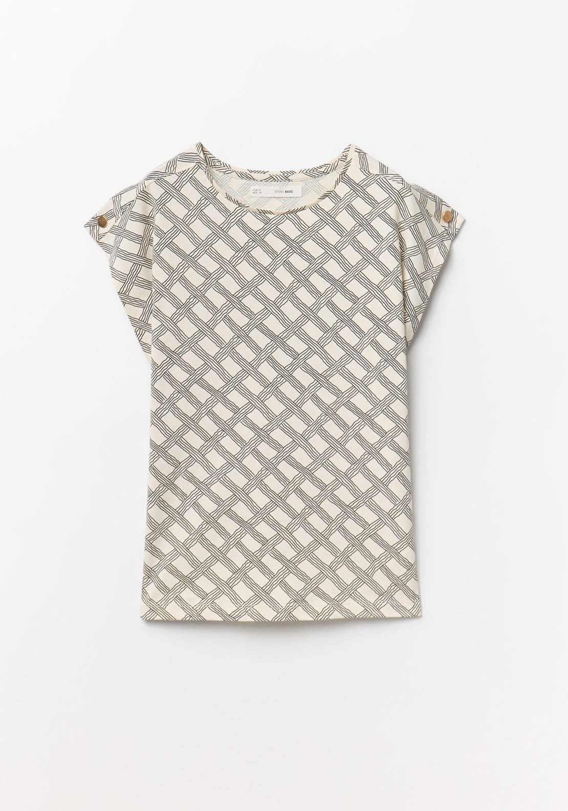 Basic Printed T-Shirt - White