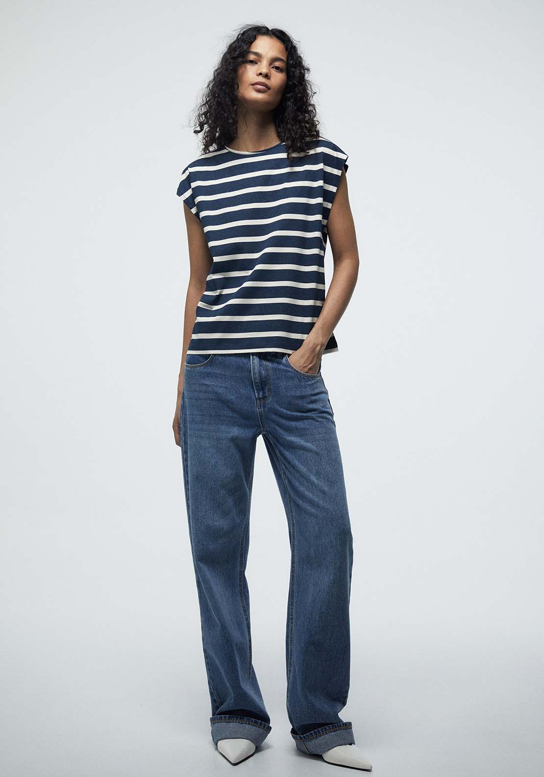 Basic Printed T-Shirt - Blue