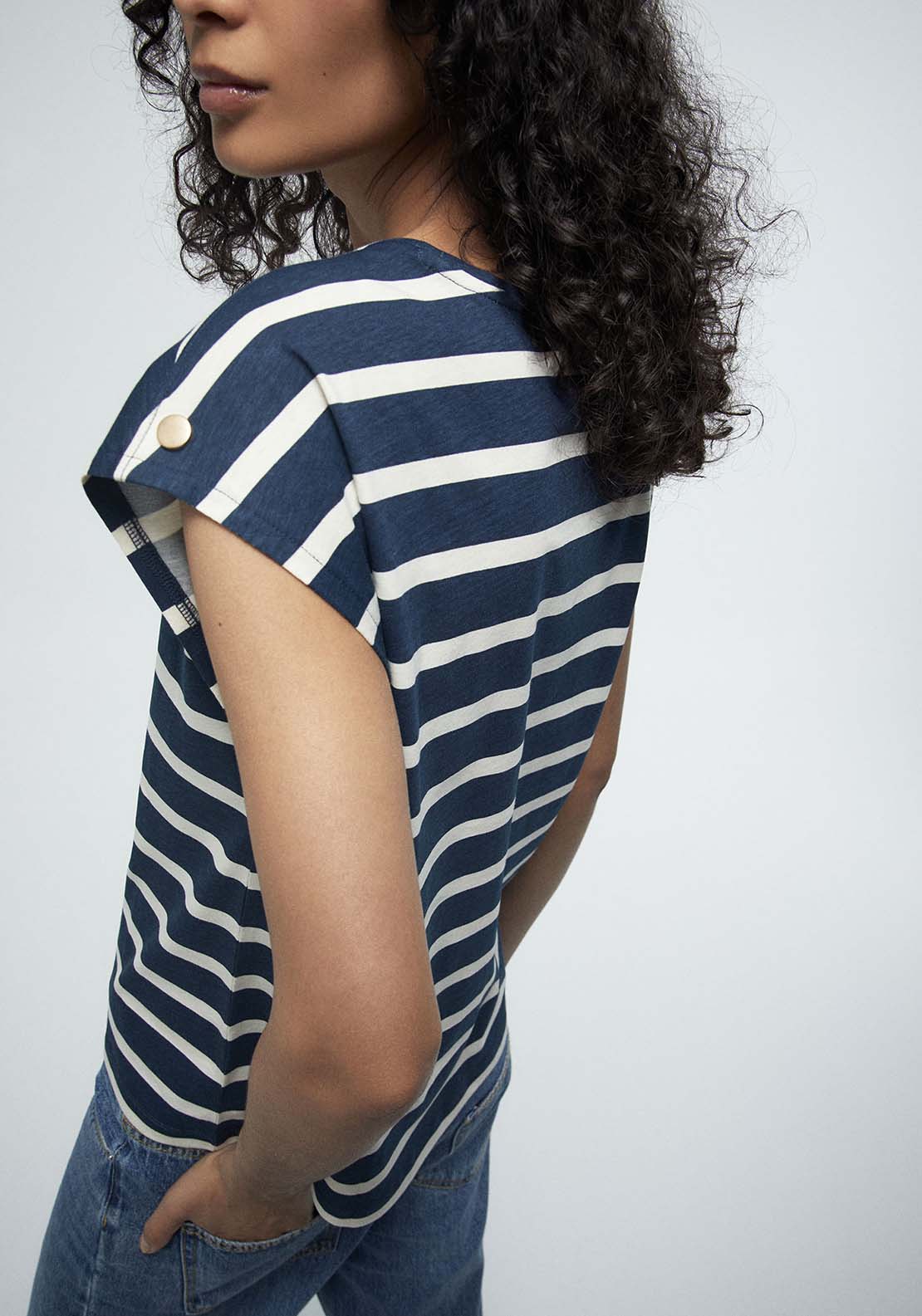 Basic Printed T-Shirt - Blue