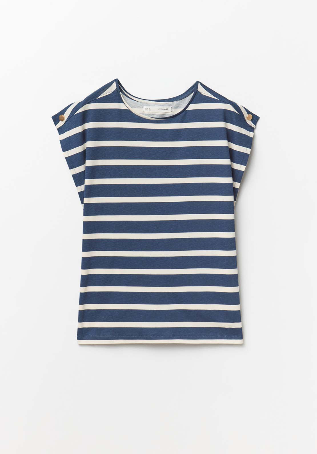 Basic Printed T-Shirt - Blue