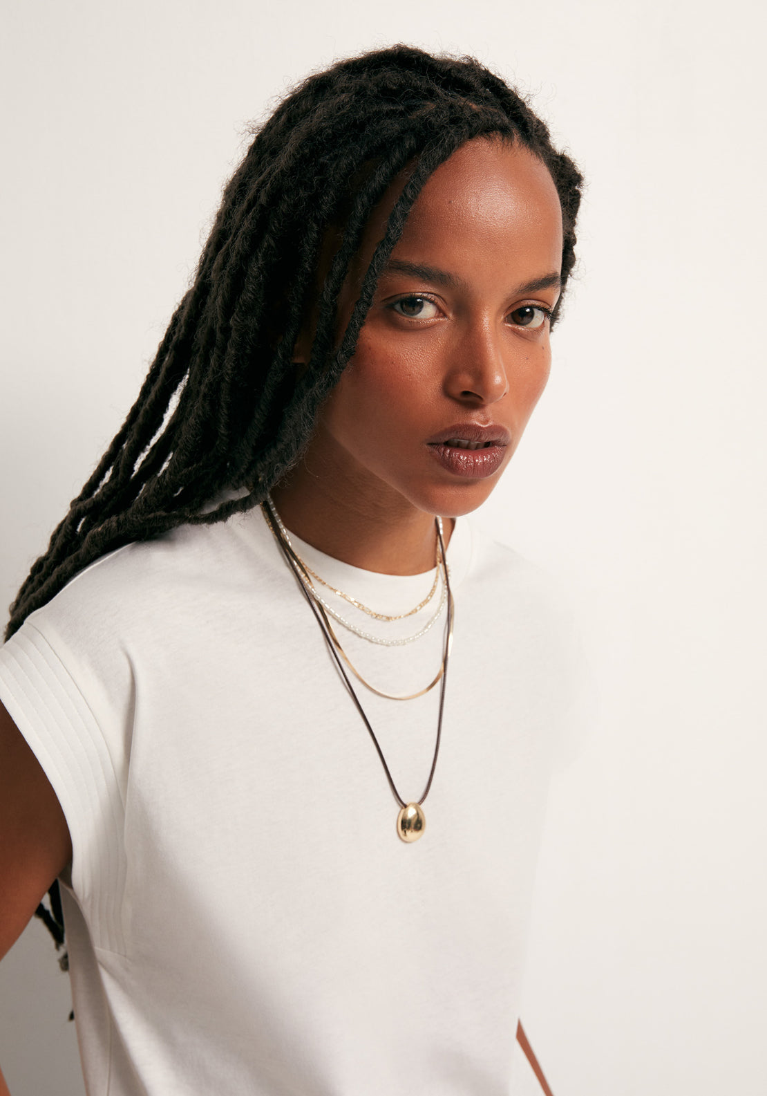 Plain Basic Cap Sleeve T-Shirt - White