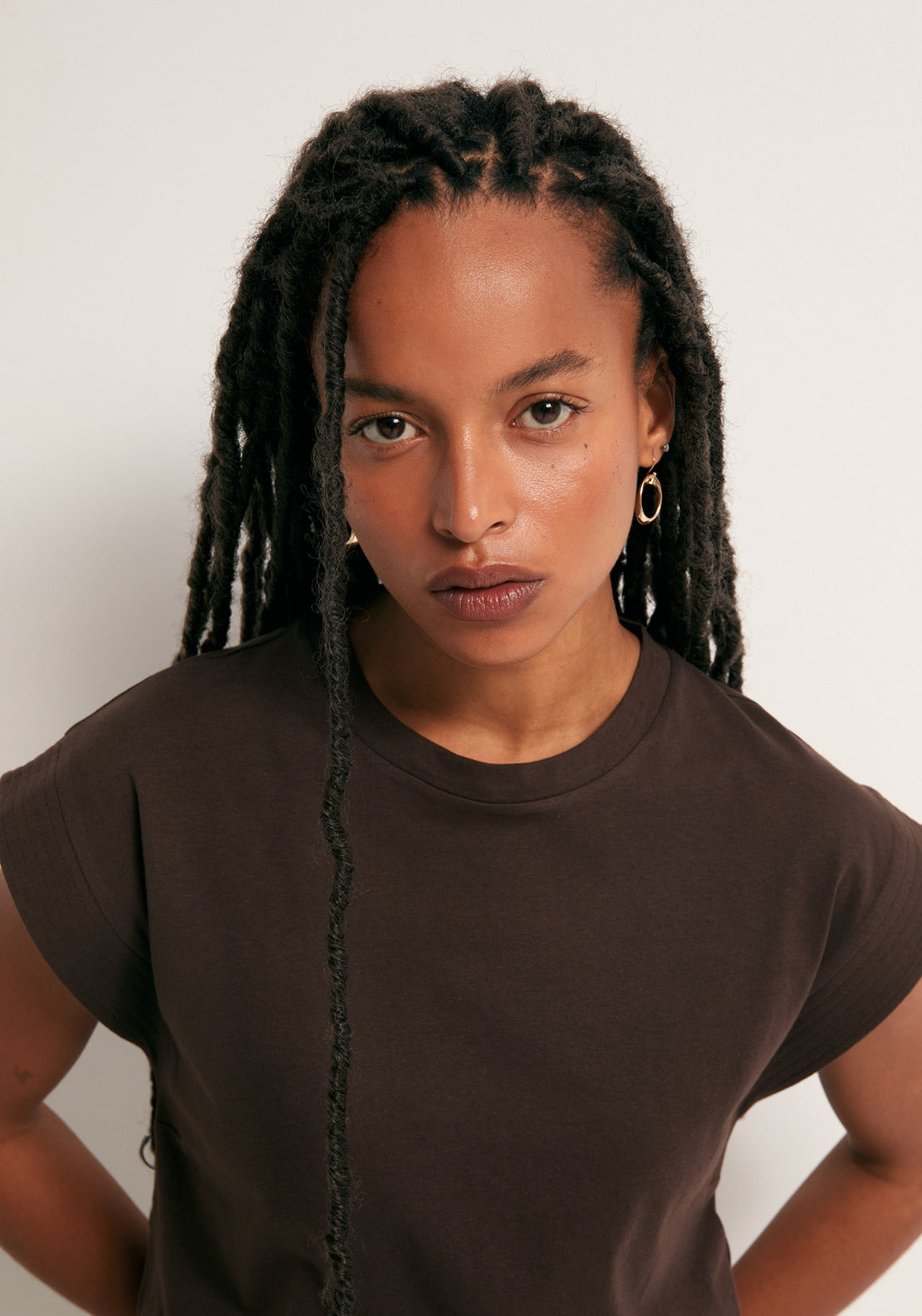 Plain Basic T-Shirt - Brown