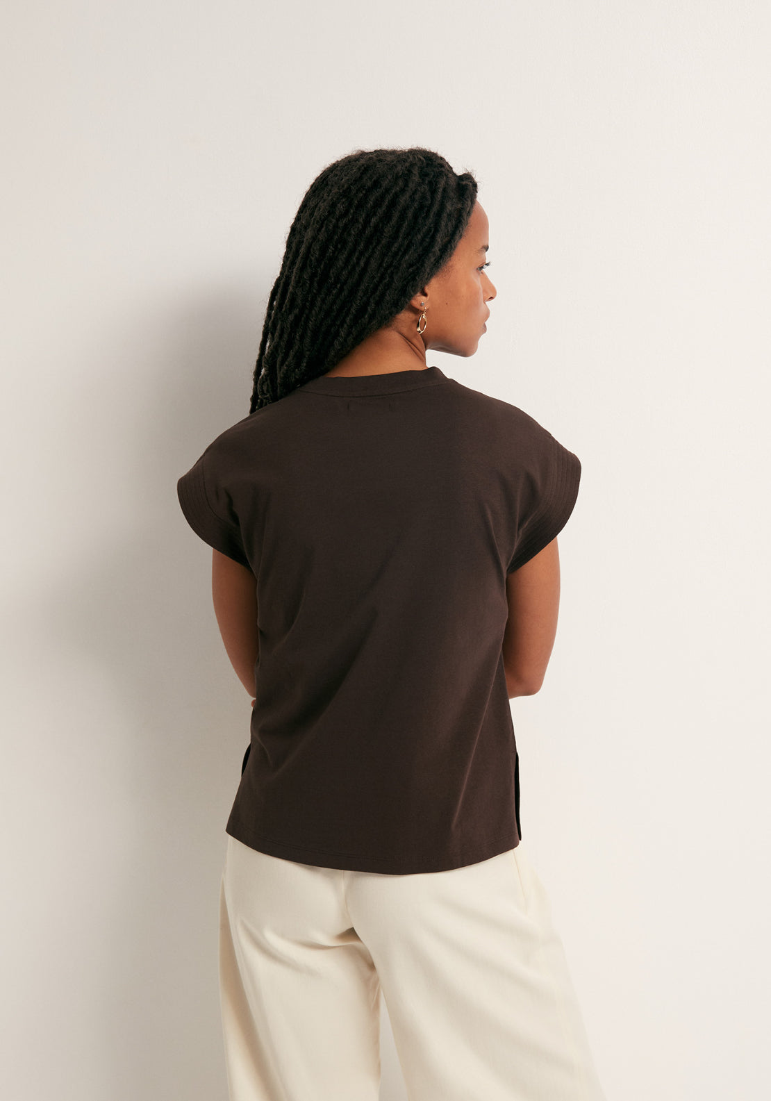 Plain Basic T-Shirt - Brown