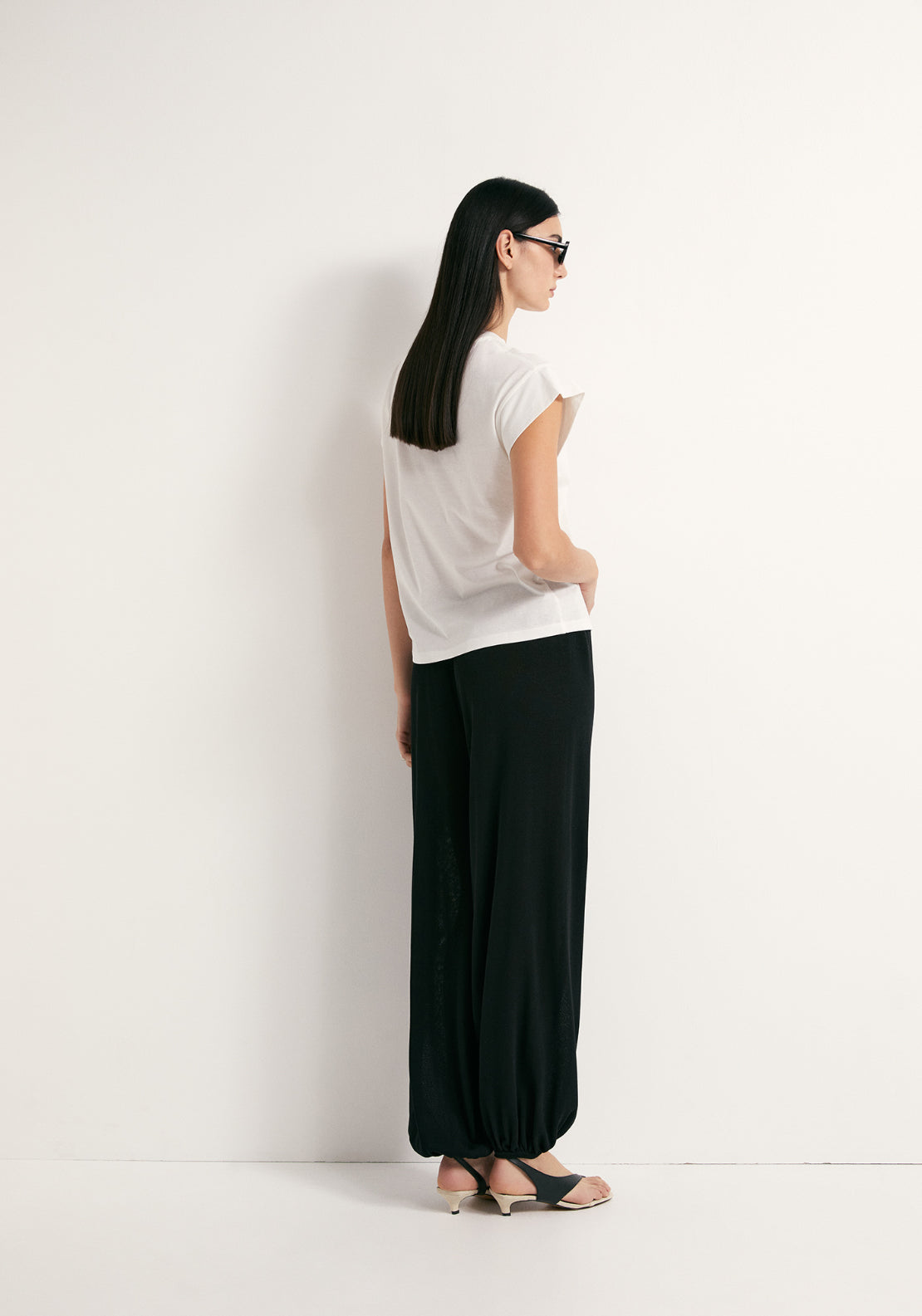 Embroidered Silhouette T-Shirt - White