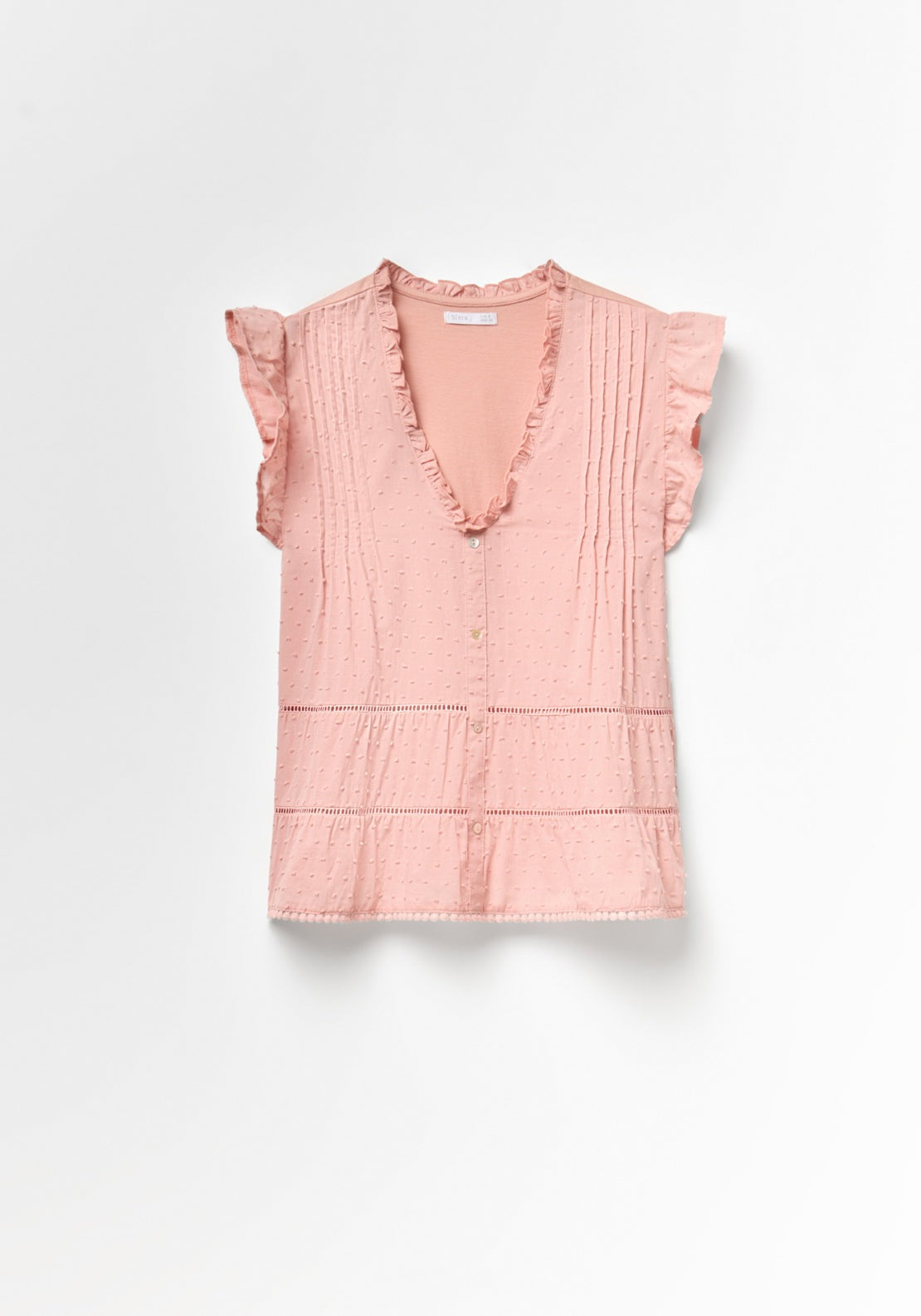 Cotton Plumetis Top - Pink