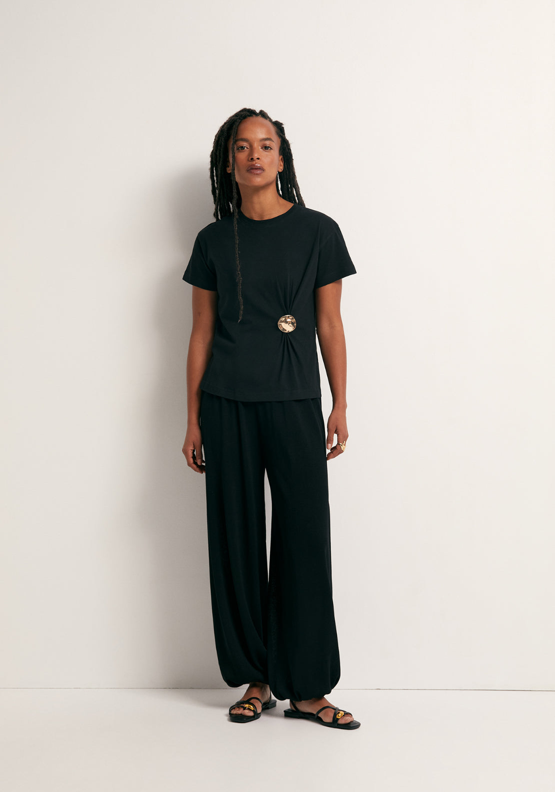 Metallic Hardware T-Shirt - Black