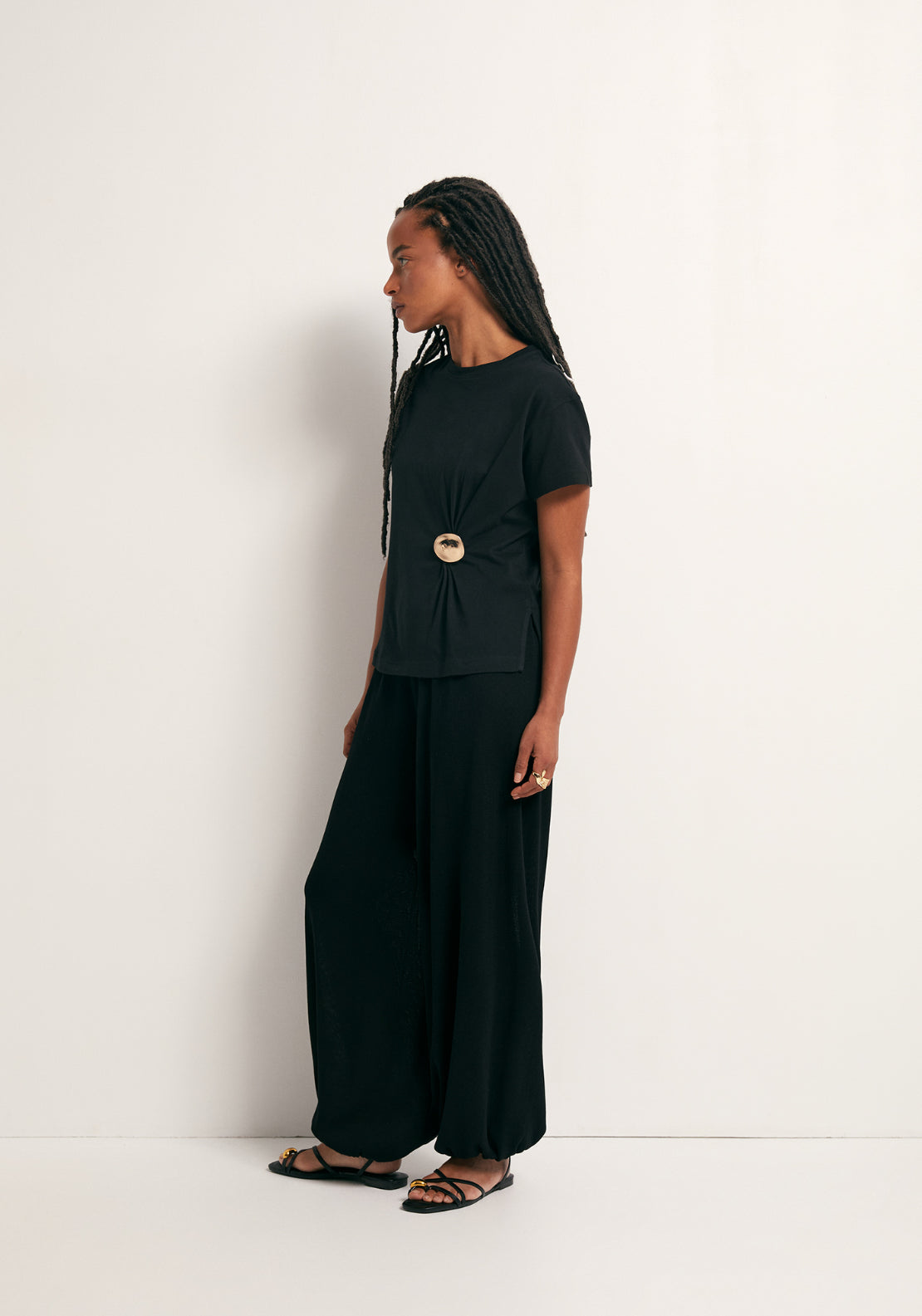 Metallic Hardware T-Shirt - Black