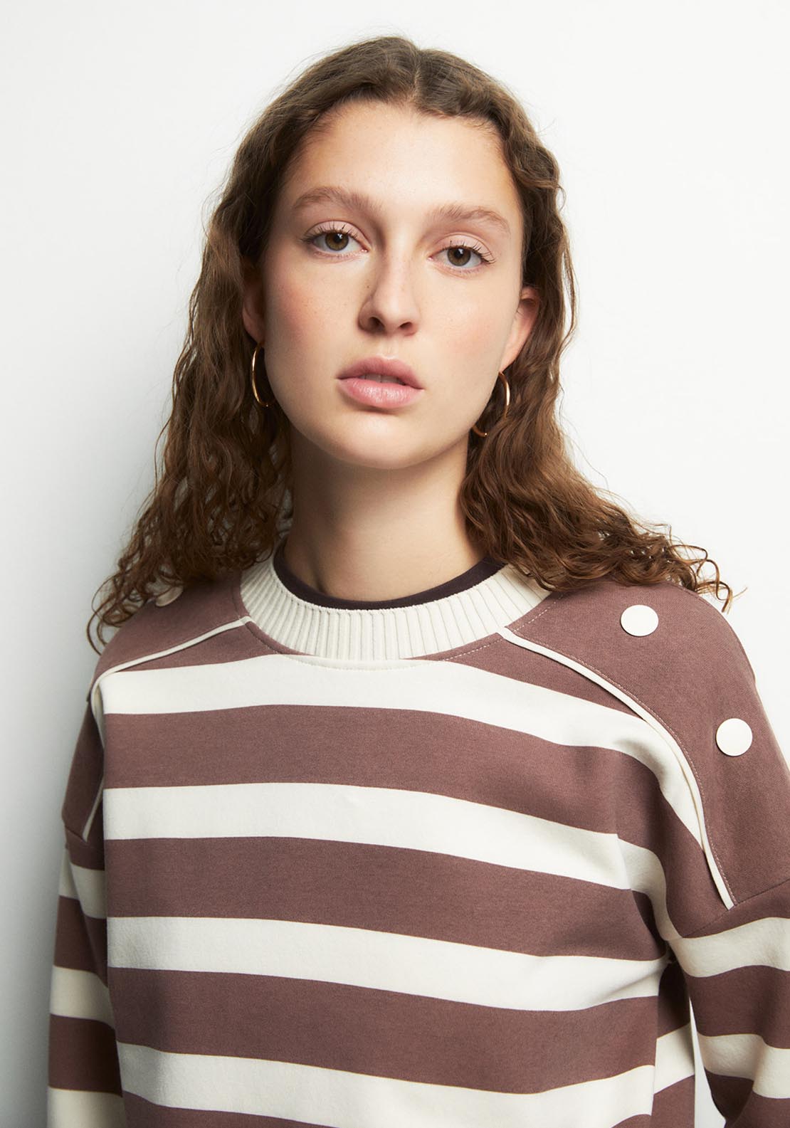 Basic Ribbed Sweatshirt - Pink