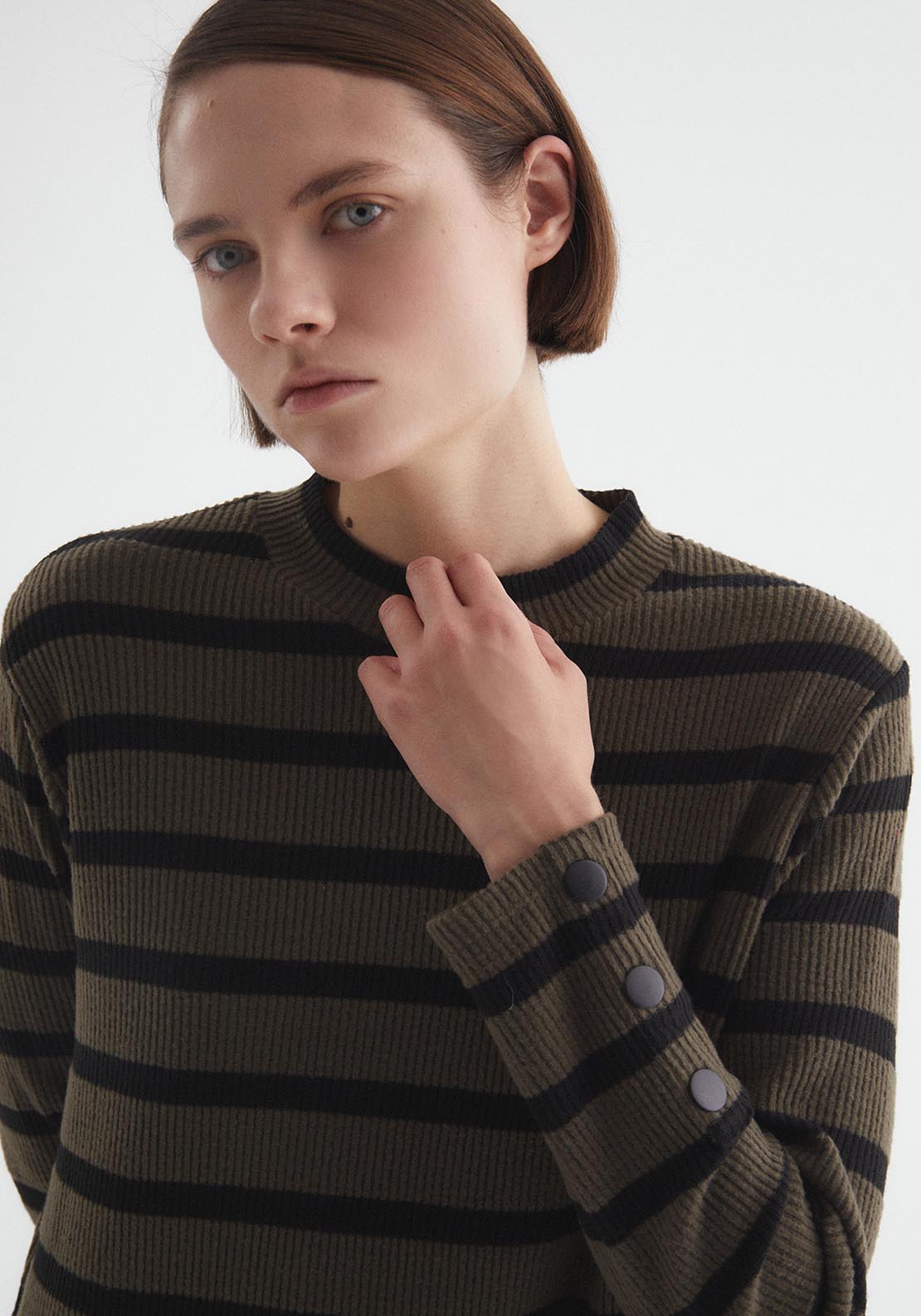 Sfera Soft-touch dress - Khaki 5 Shaws Department Stores