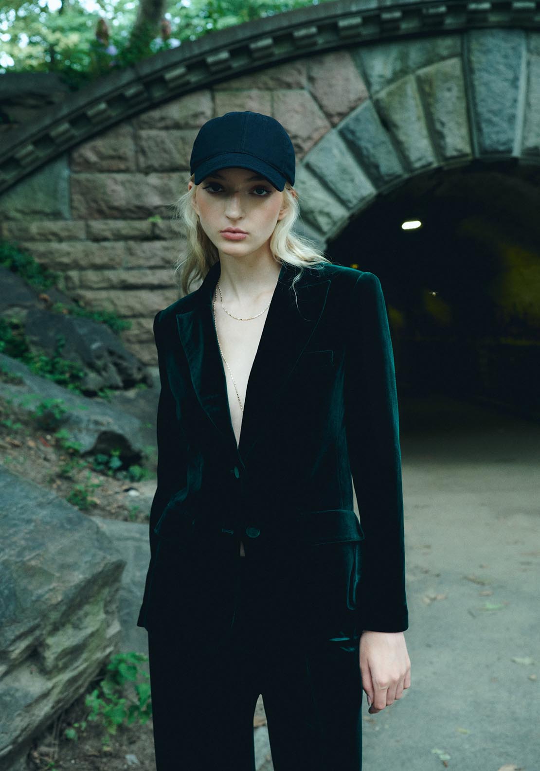Sfera Velvet blazer - Green Bottle 1 Shaws Department Stores