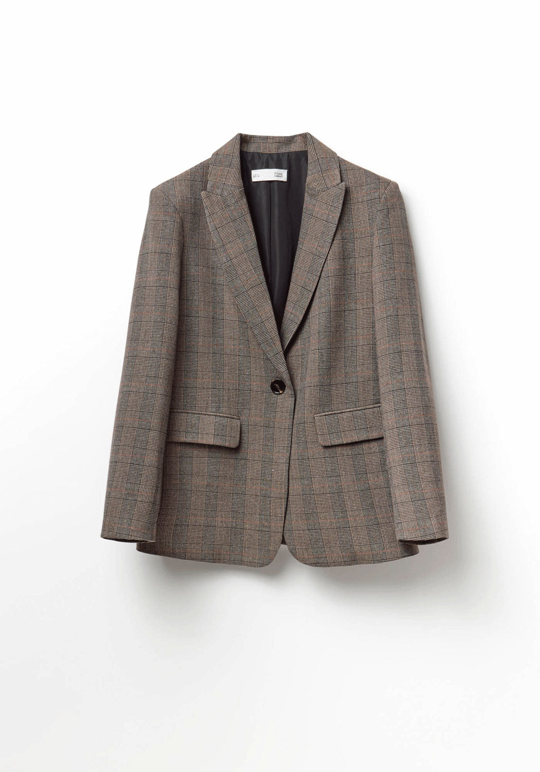 Check Blazer - Brown Print