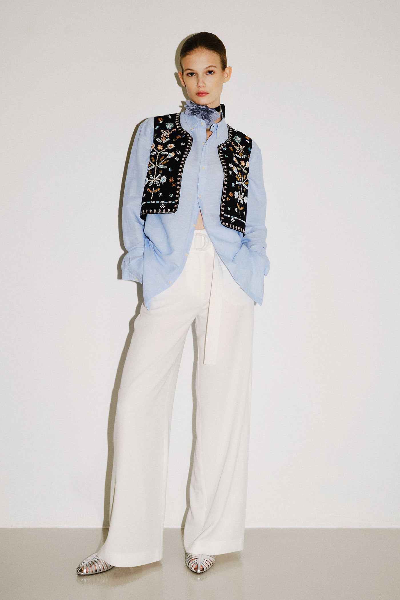 Sfera Belted loose-fit trousers 1 Shaws Department Stores