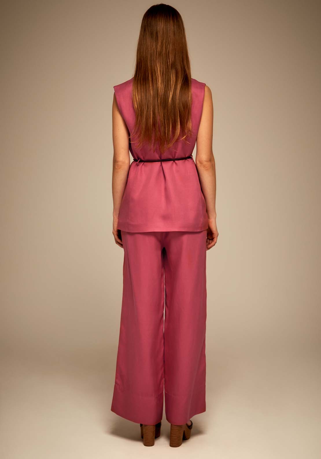 Sfera Tencel-Linen Wide-Leg Trousers - Pink Acid 2 Shaws Department Stores