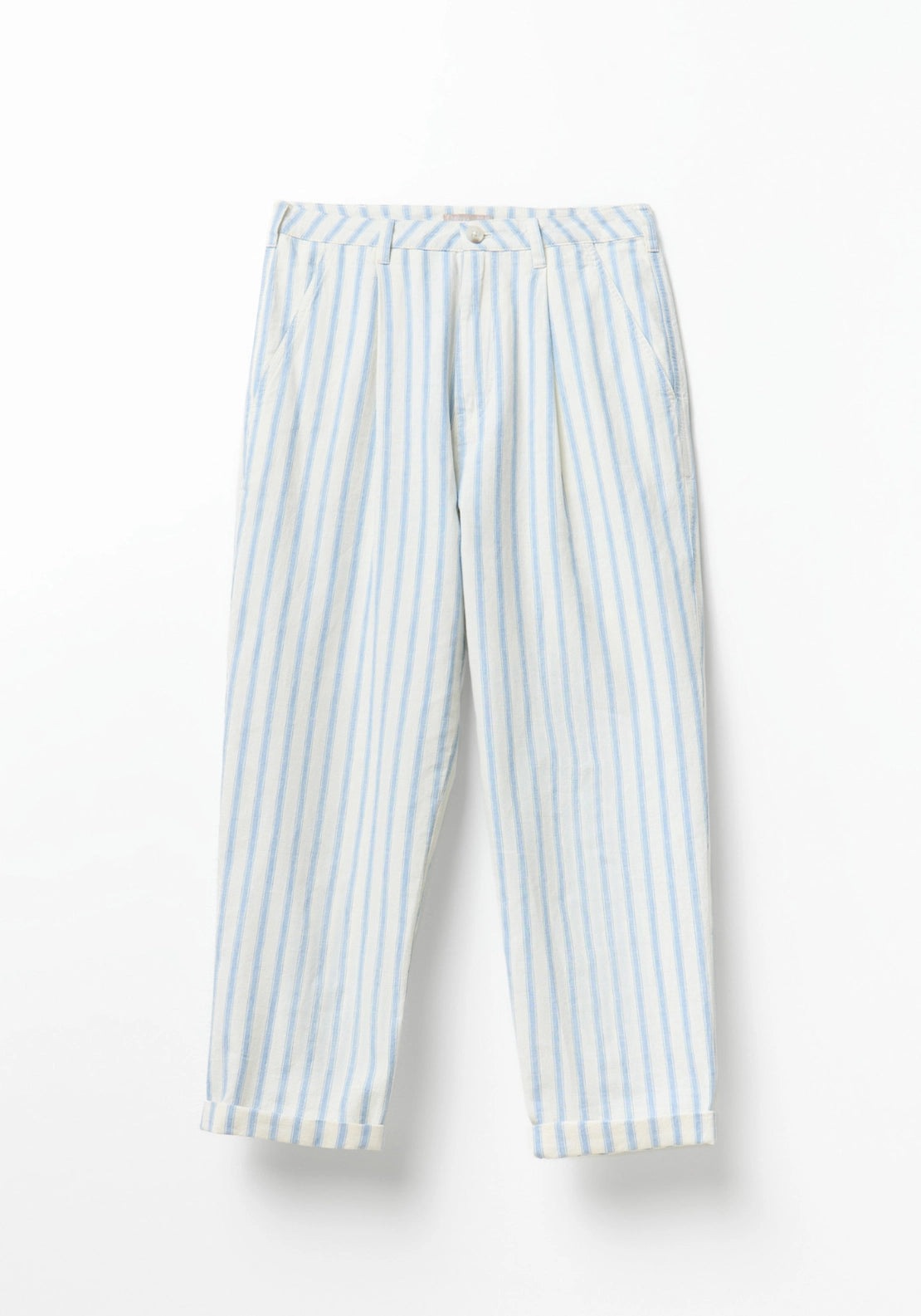 Striped Trousers - White & Blue