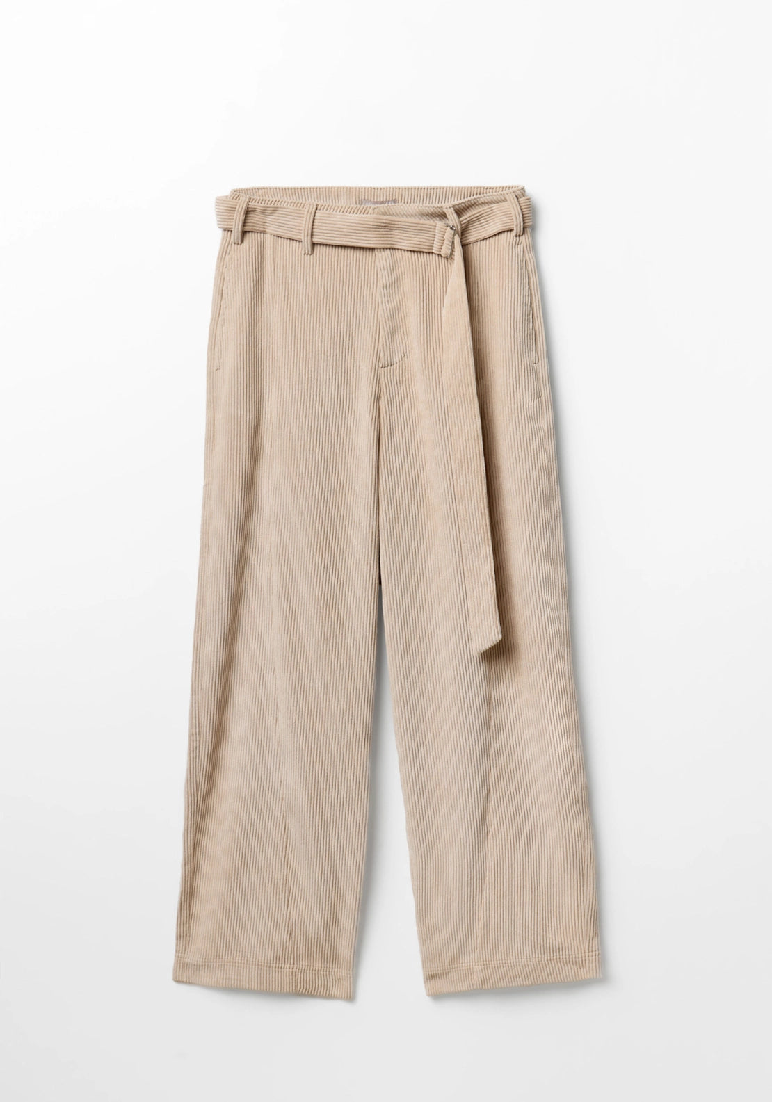 Sfera Wide Leg Corduroy Trousers - Beige 5 Shaws Department Stores