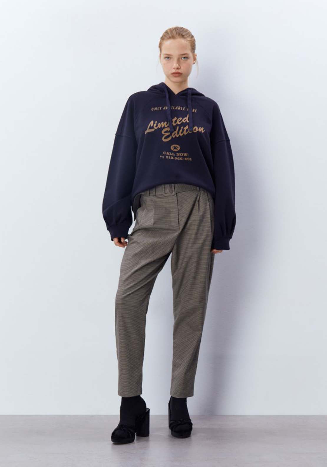 Sfera Checkered Trousers Belt - Brown 3 Shaws Department Stores