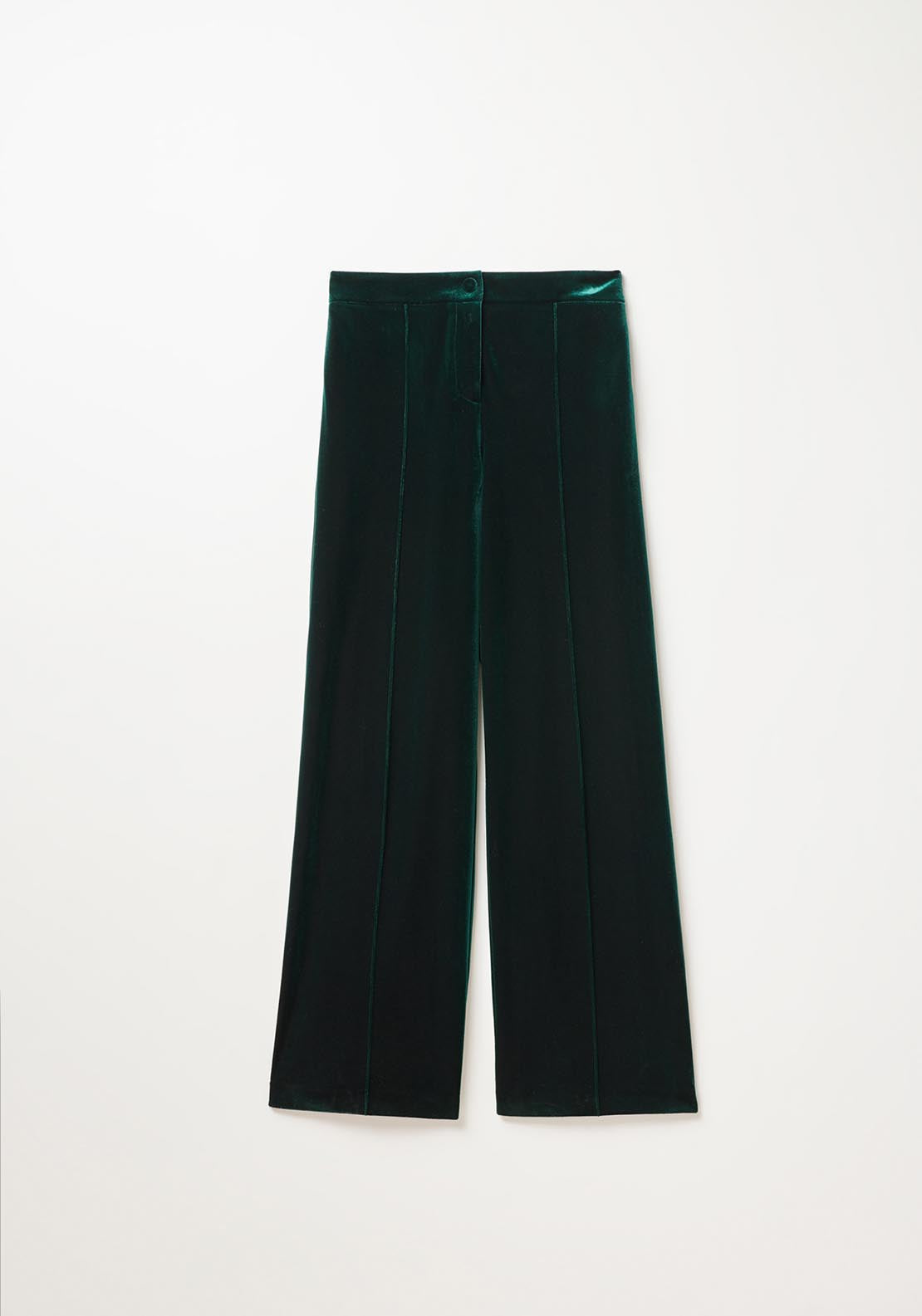 Sfera Velvet trousers - Bottle Green 5 Shaws Department Stores