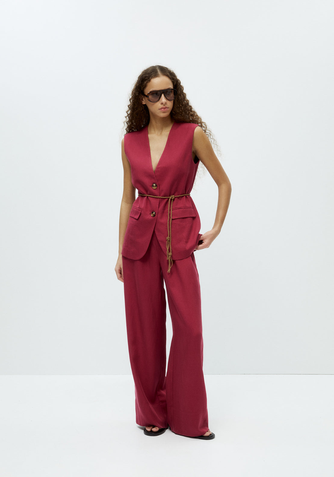 Formal Tencel Trousers - Purple
