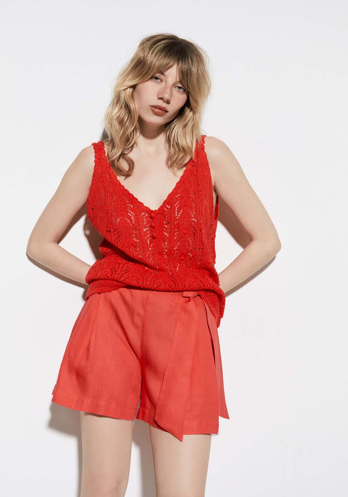 Sfera Belted tencel shorts 1 Shaws Department Stores