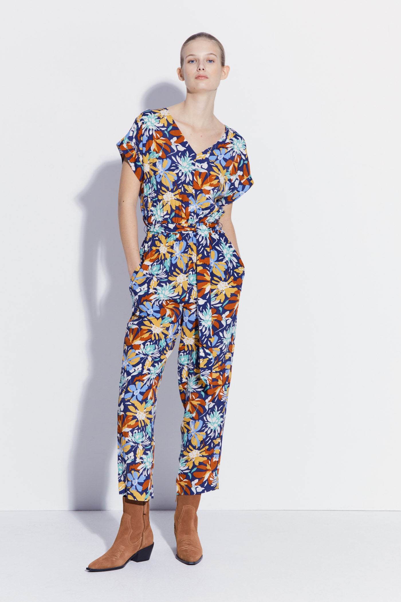 Sfera Printed jumpsuit 1 Shaws Department Stores