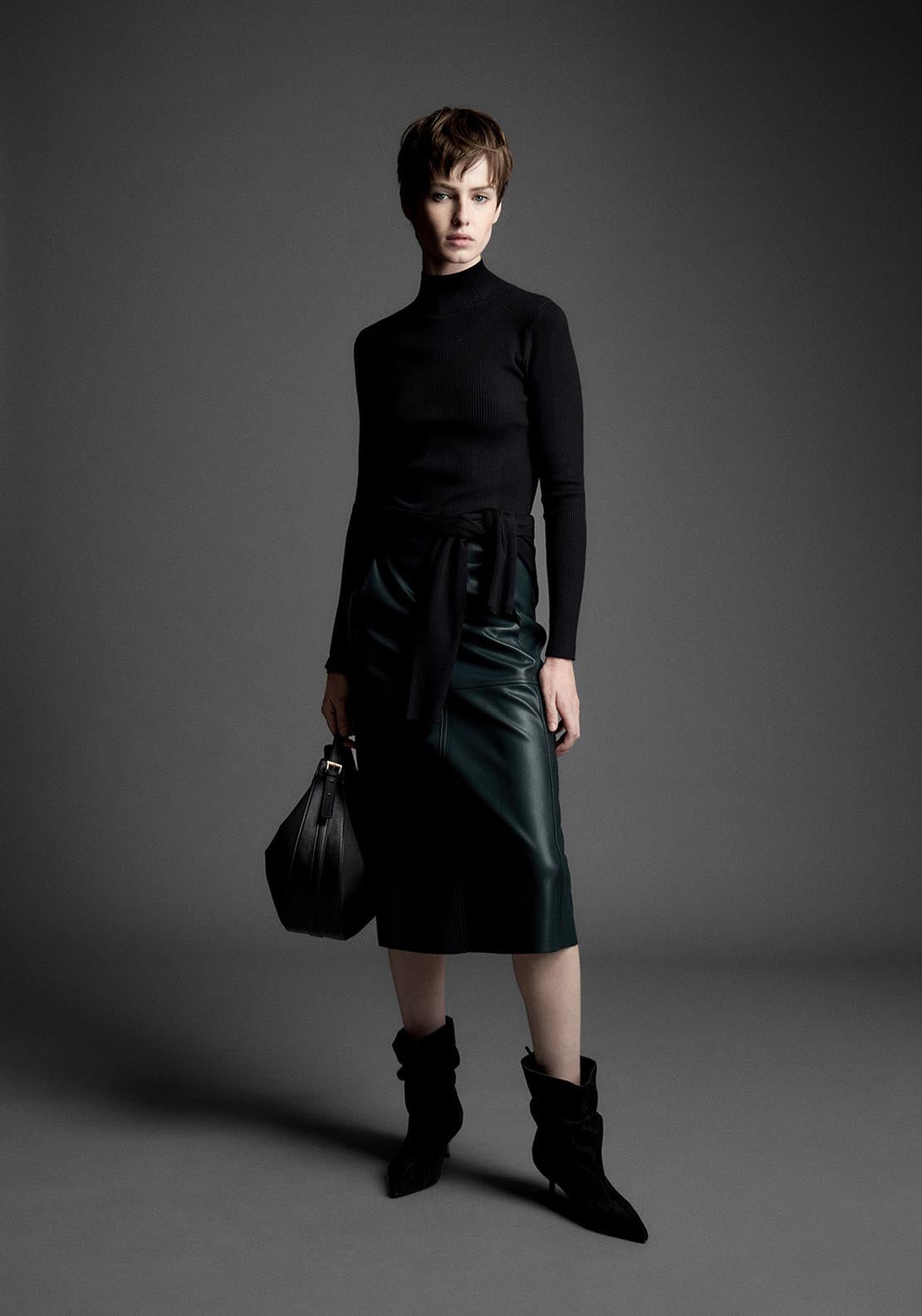 Sfera Midi Skirt - Green 5 Shaws Department Stores