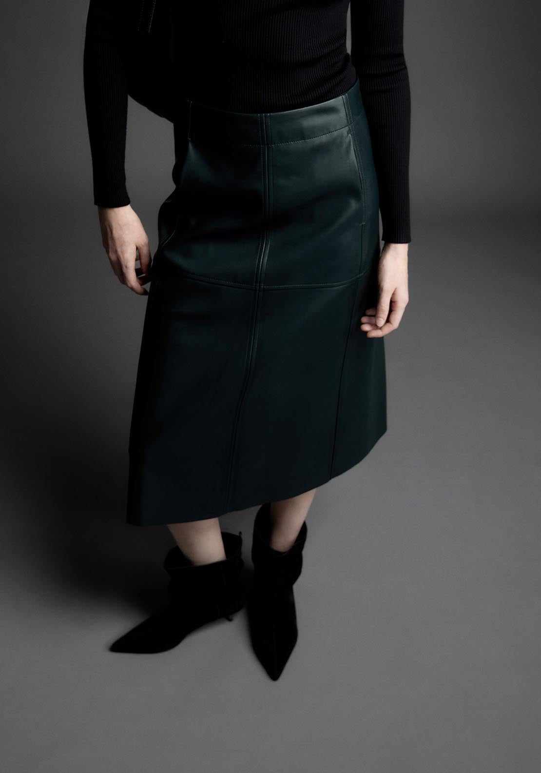 Sfera Midi Skirt - Green 4 Shaws Department Stores