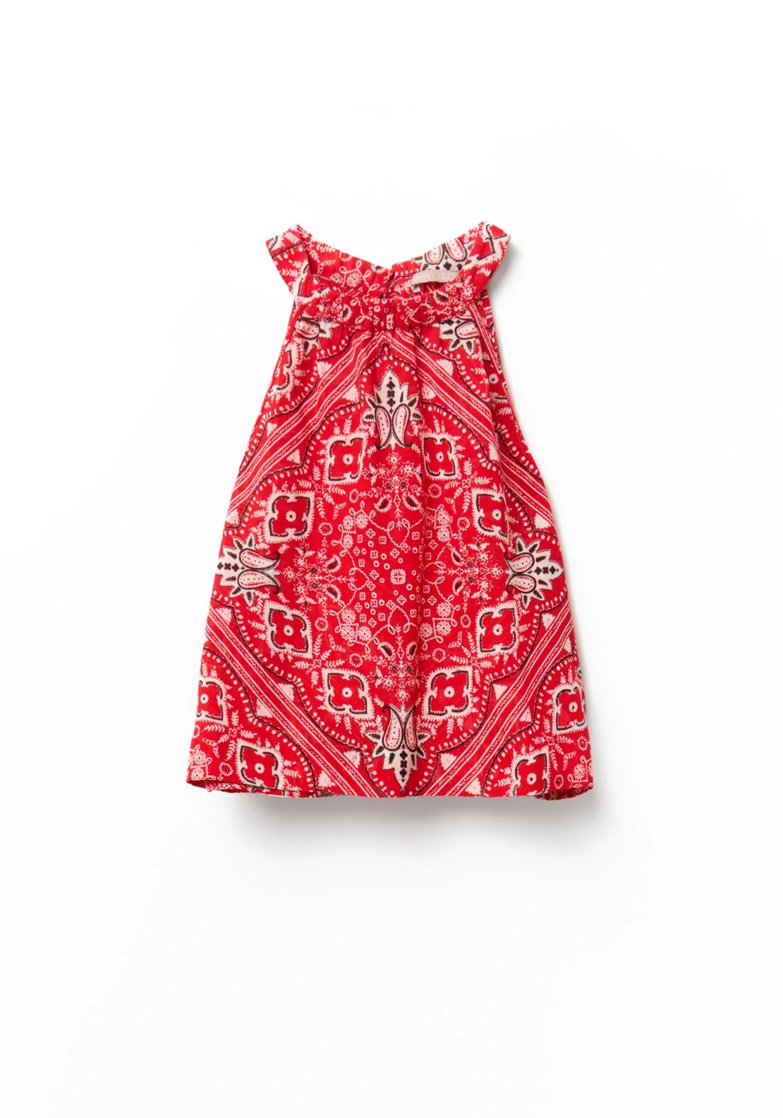 Bandana-Print Top - Red