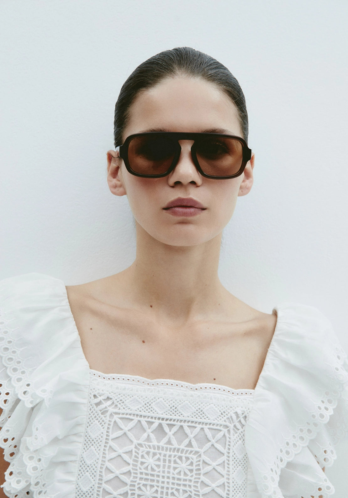 Butterfly Scarf Top - White