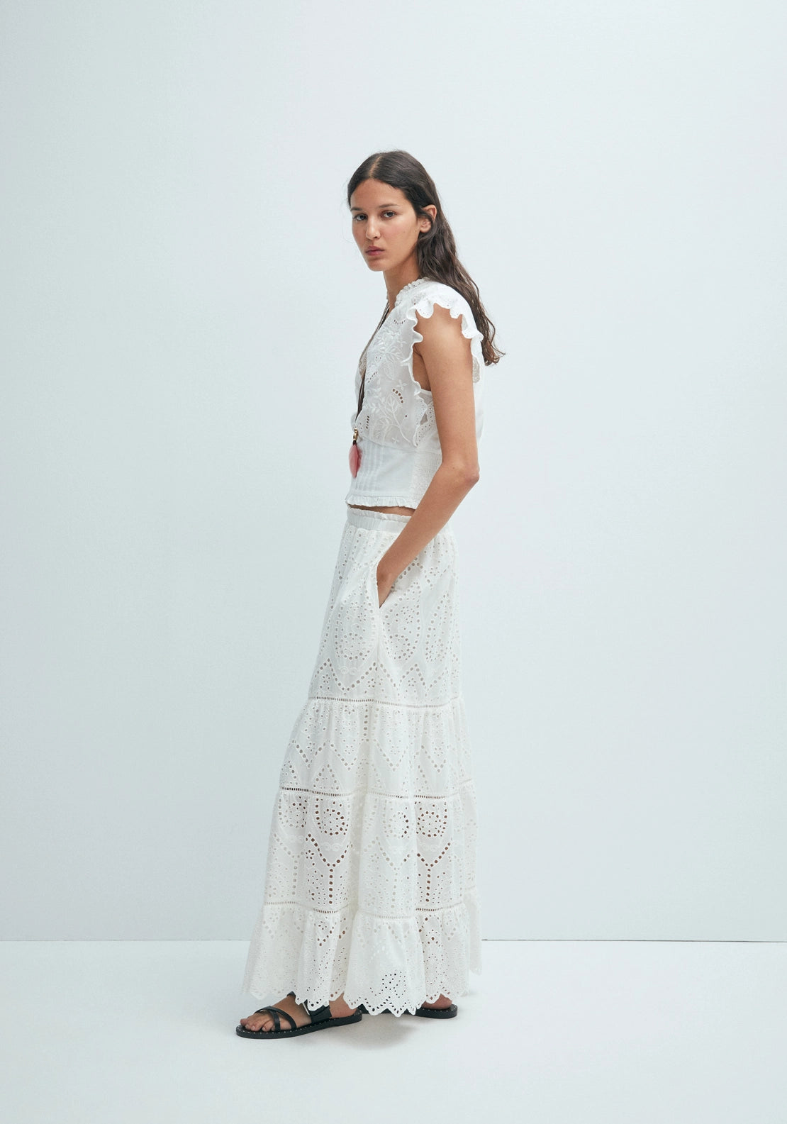 Bodice-Style Blouse - White