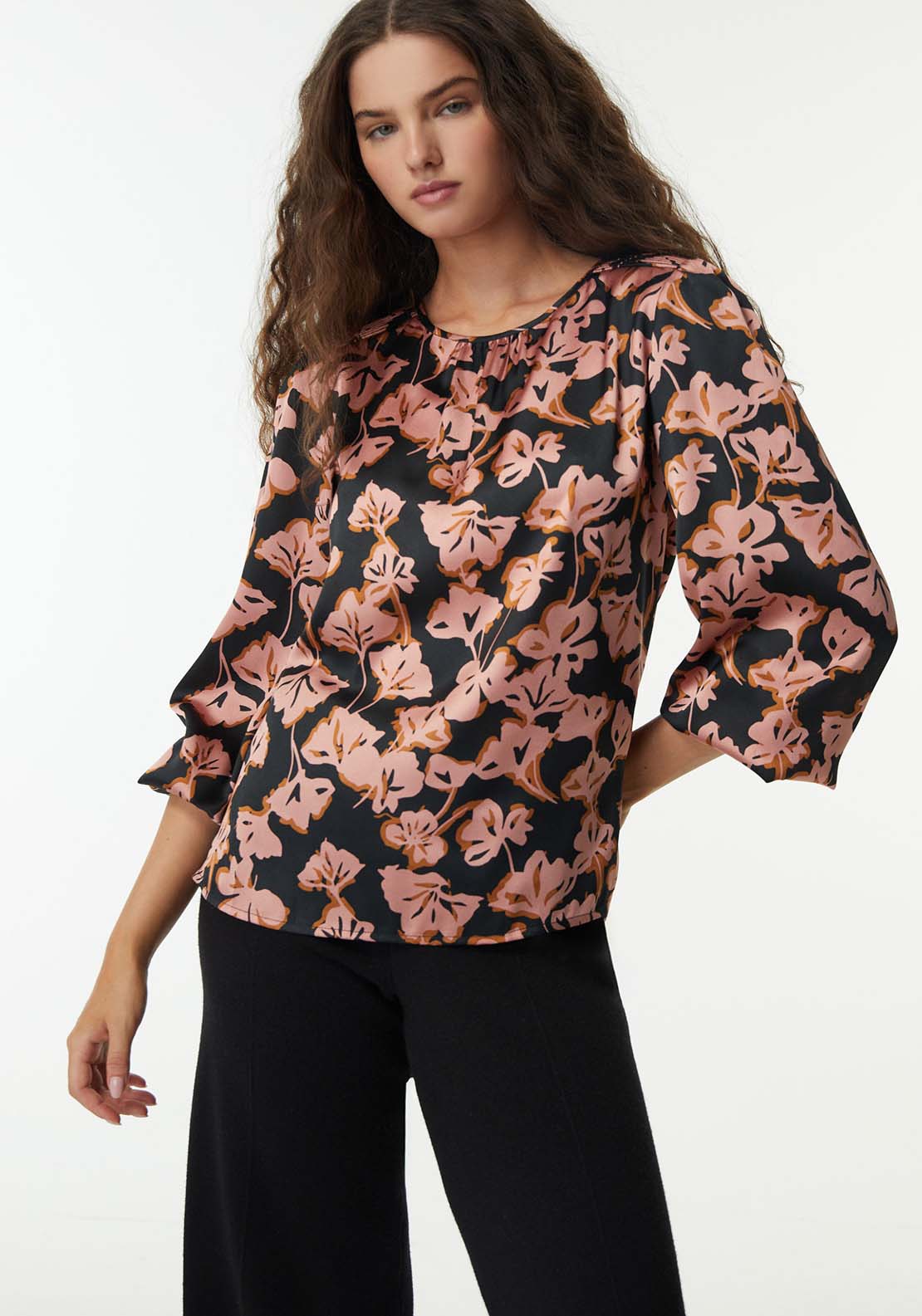 Sfera Basic printed top - Pink 1 Shaws Department Stores