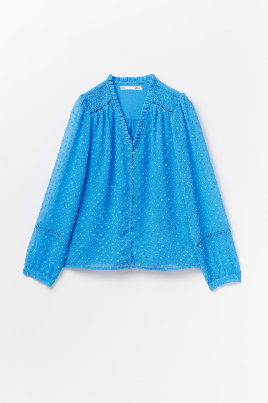 Sfera Buttons plumetis shirt - Blue 7 Shaws Department Stores