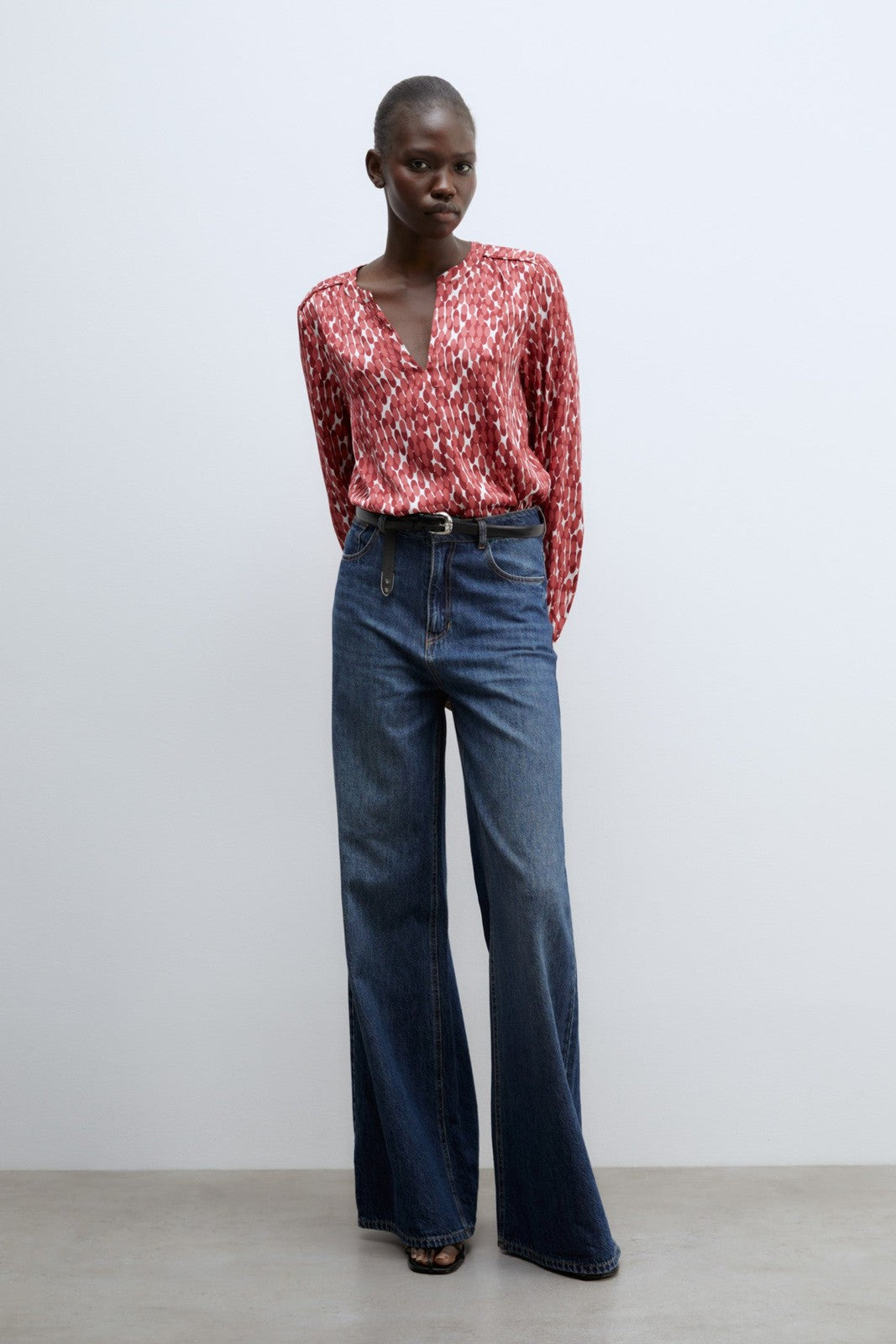 Sfera Basic long-sleeved top - Burgundy 3 Shaws Department Stores