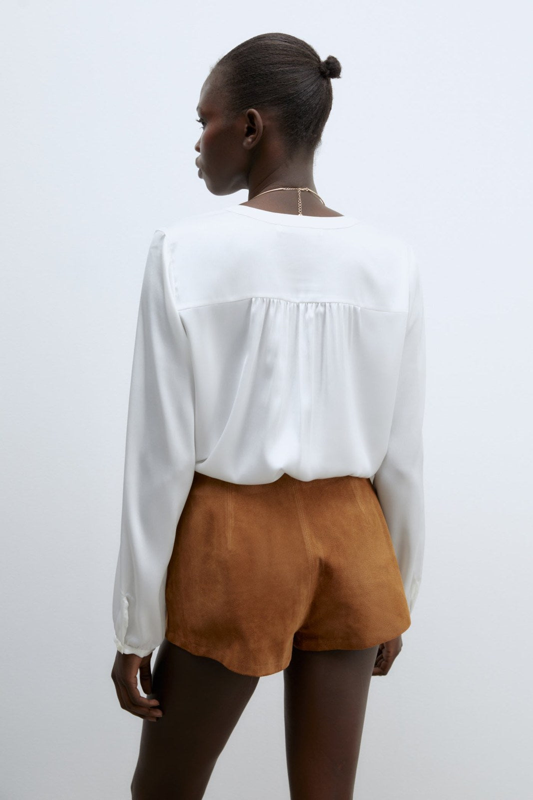Sfera Basic long-sleeved top - White 3 Shaws Department Stores