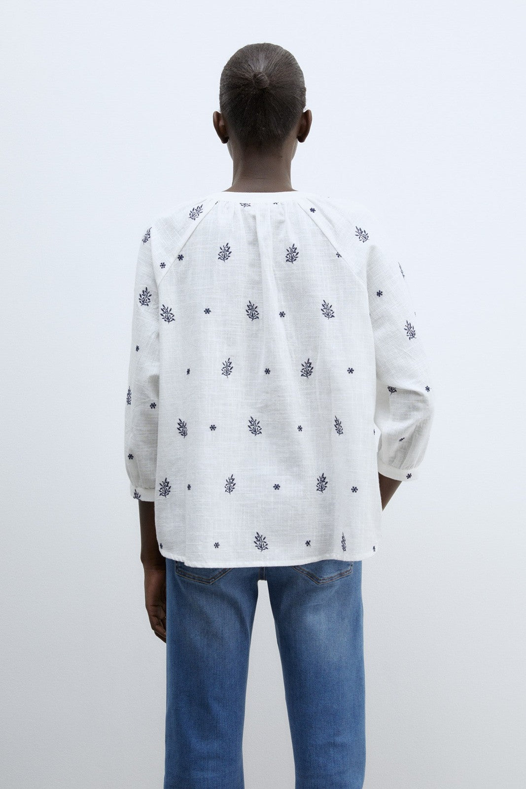 Sfera Buttons raglan blouse - Blue Acid 3 Shaws Department Stores