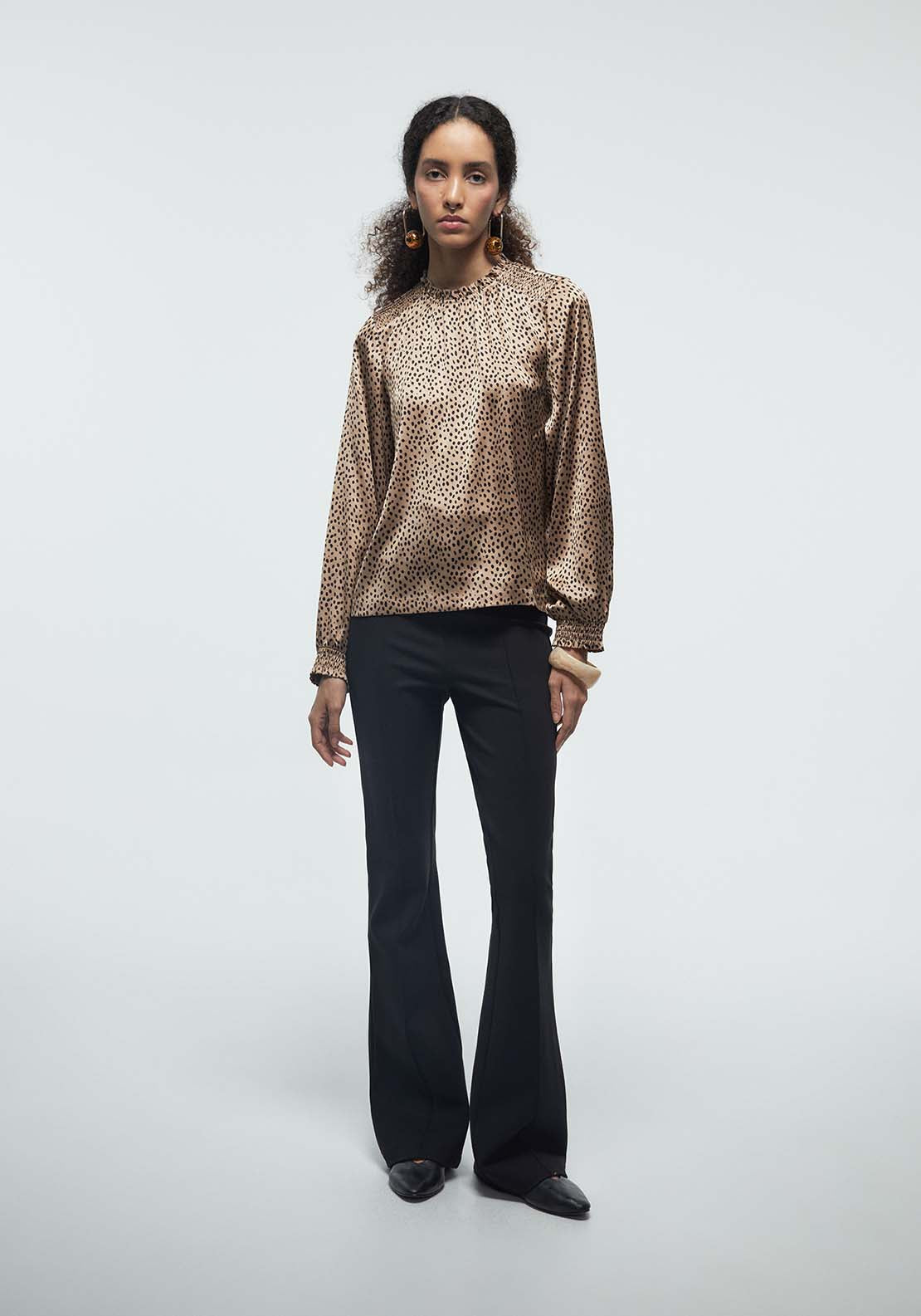 Basic Shirred Blouse - Print Marro