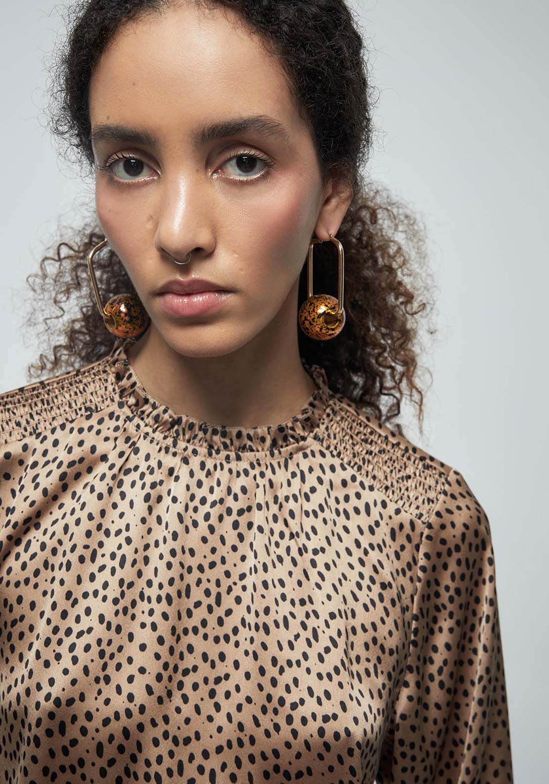 Basic Shirred Blouse - Print Marro