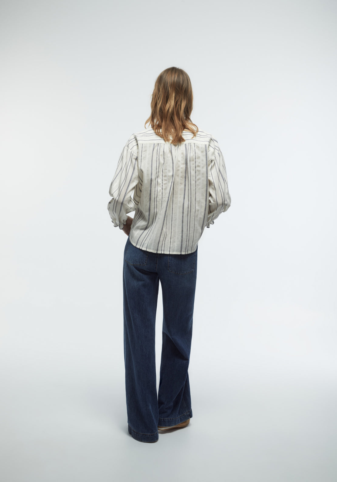 Embroidered Rustic Blouse - Cream