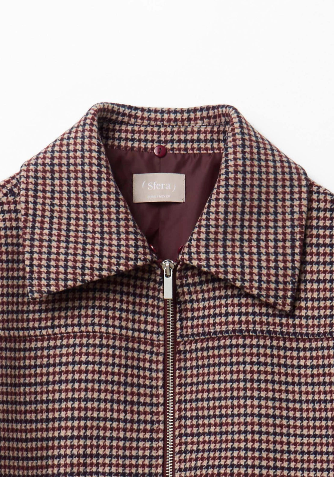 Checked Bomber Jacket - Red