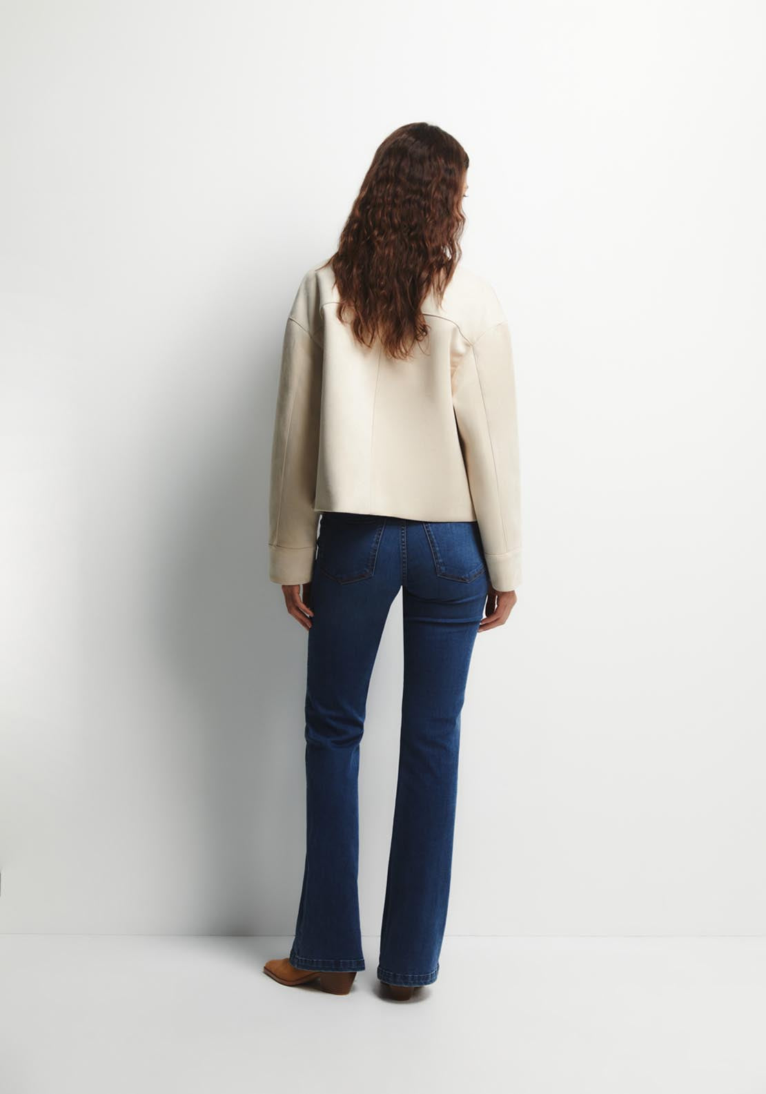 Faux-Suede Jacket - Cream