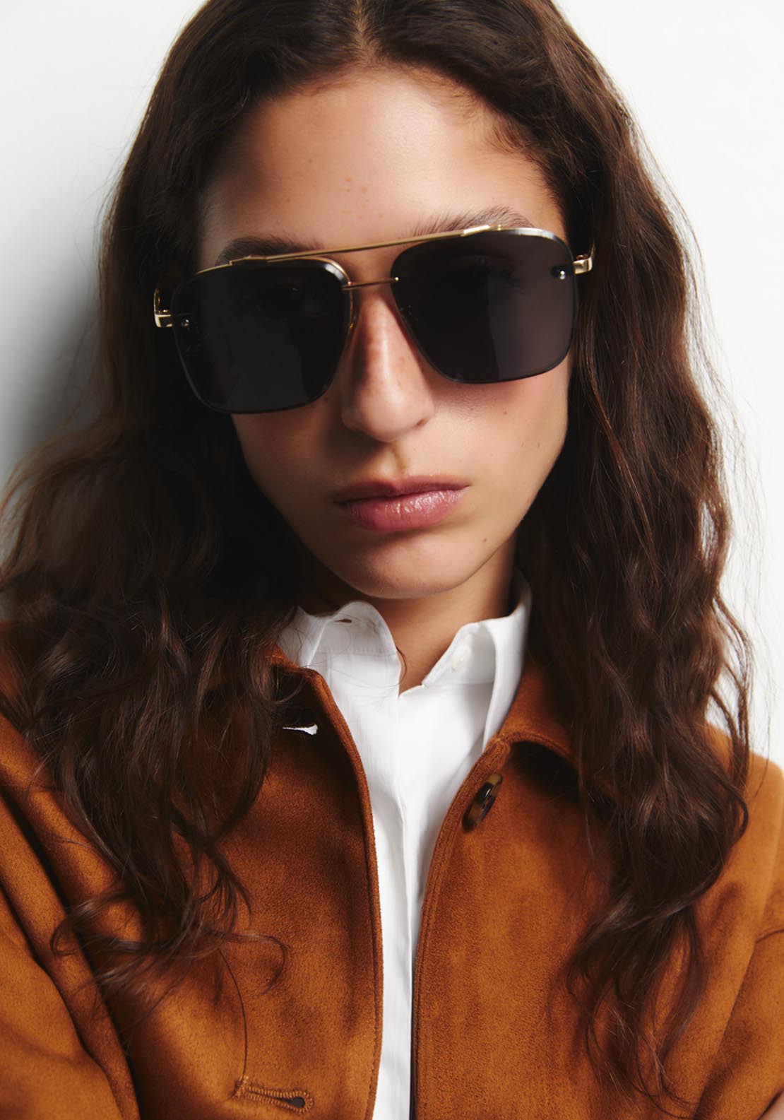 Faux-Suede Jacket - Brown
