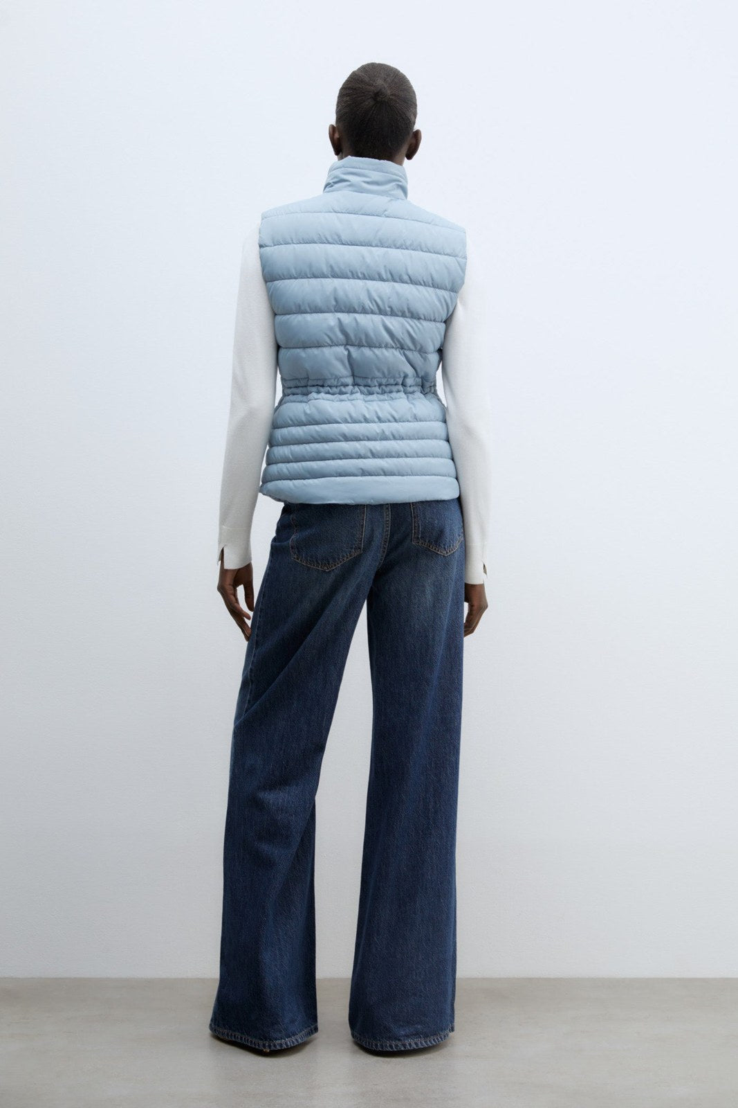 Sfera Quilted gilet - Light Blue 4 Shaws Department Stores