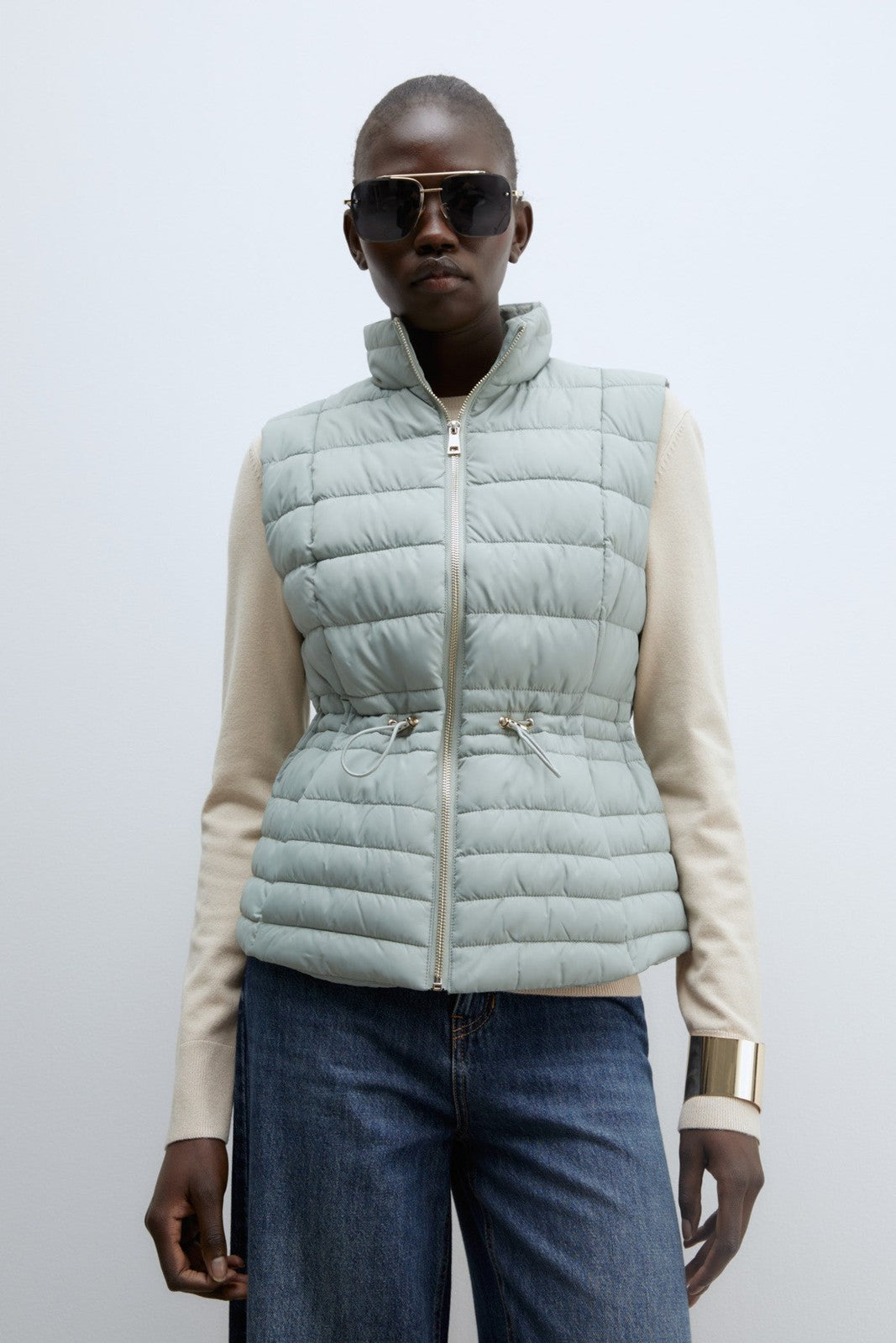 Sfera Quilted gilet - Green Light 2 Shaws Department Stores