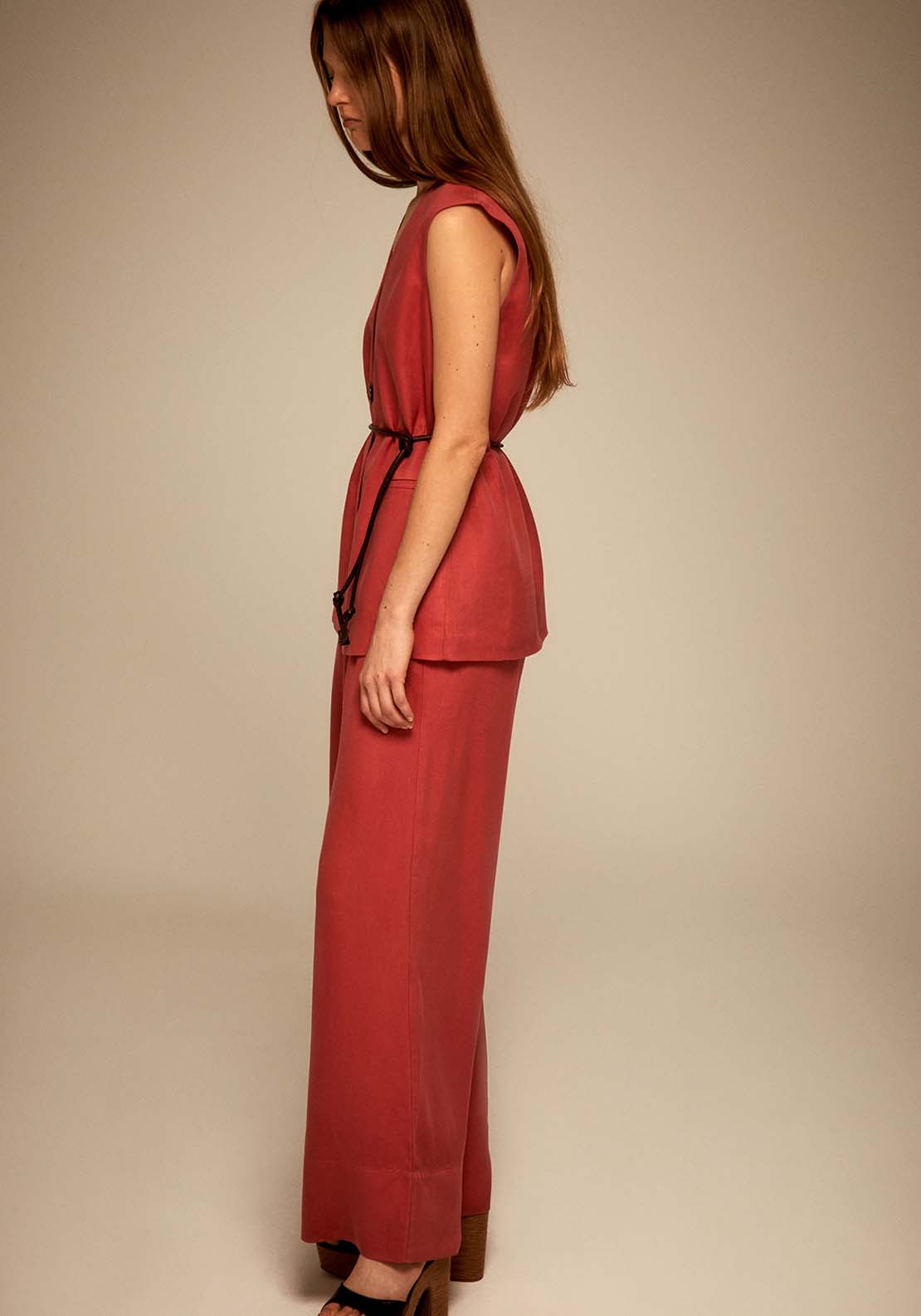 Sfera Belted Formal Waistcoat - Pink Acid 3 Shaws Department Stores