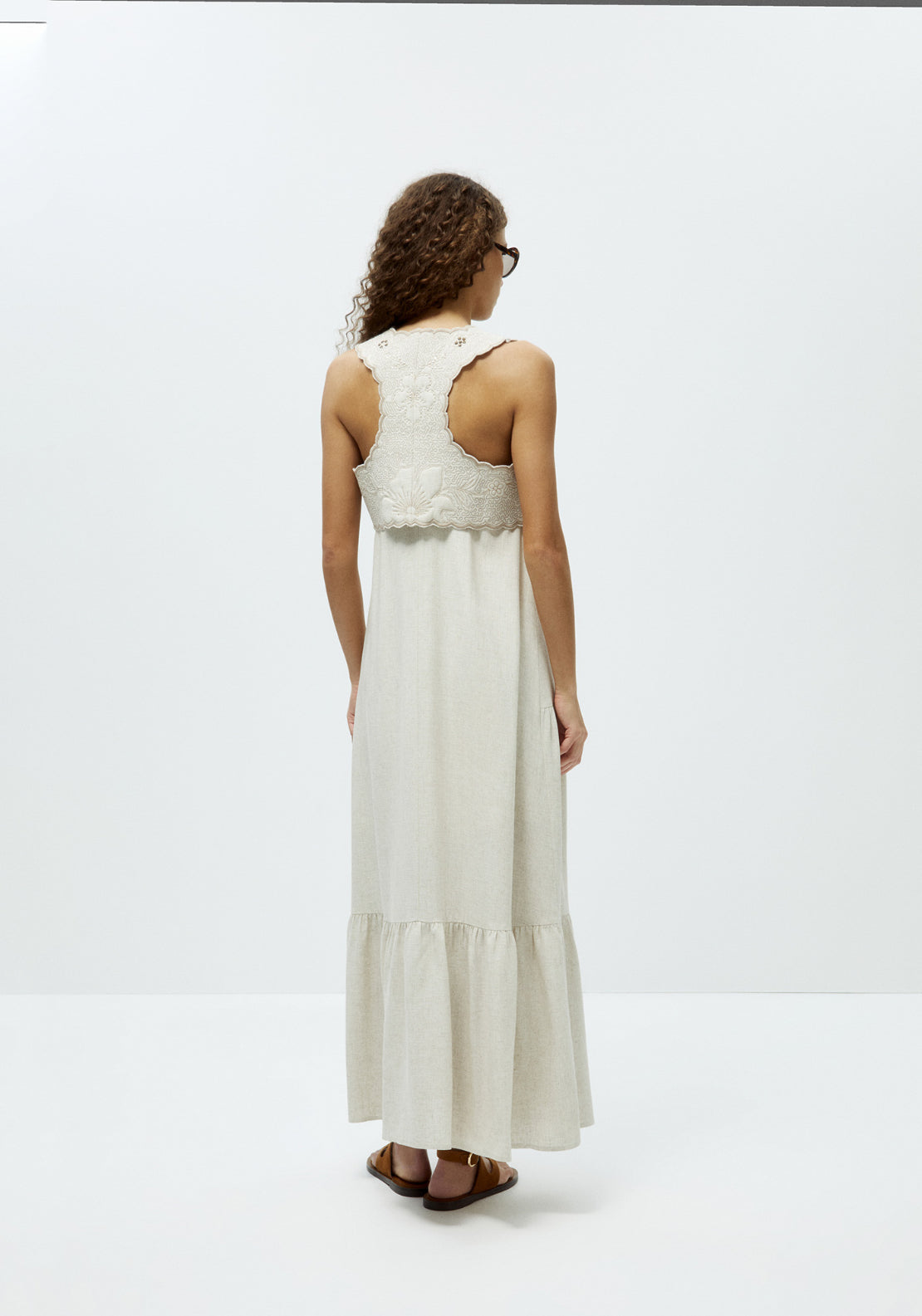 Quilted Embroidered Waistcoat - Beige