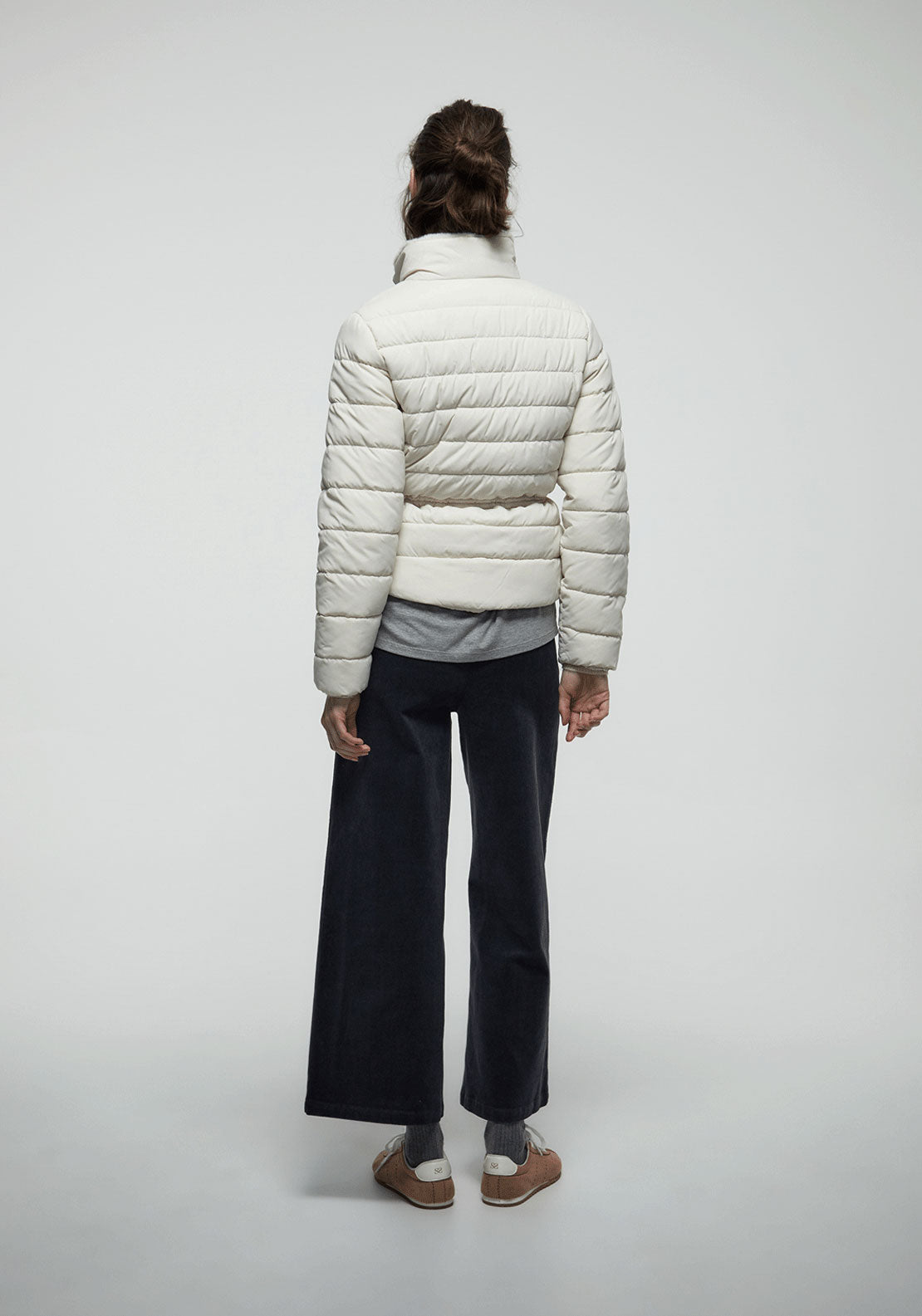 Fur Lined Basic Parka - Cream
