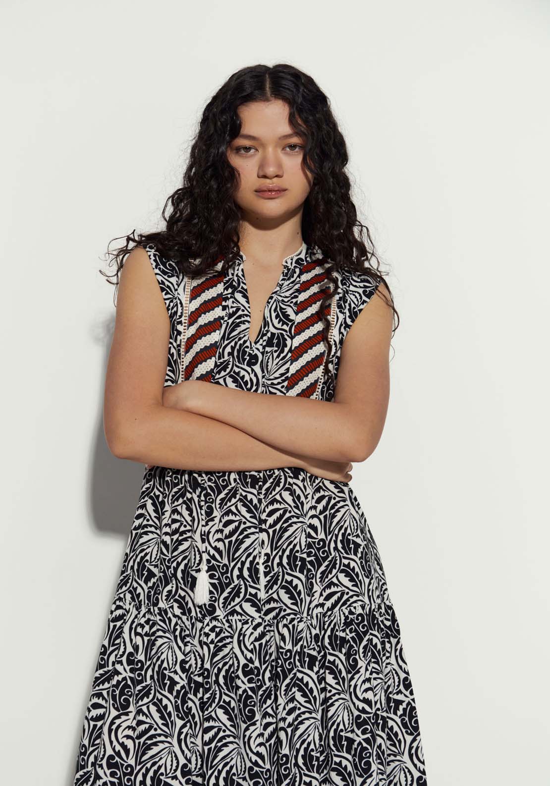Sfera Sleeveless Printed Dress 5 Shaws Department Stores
